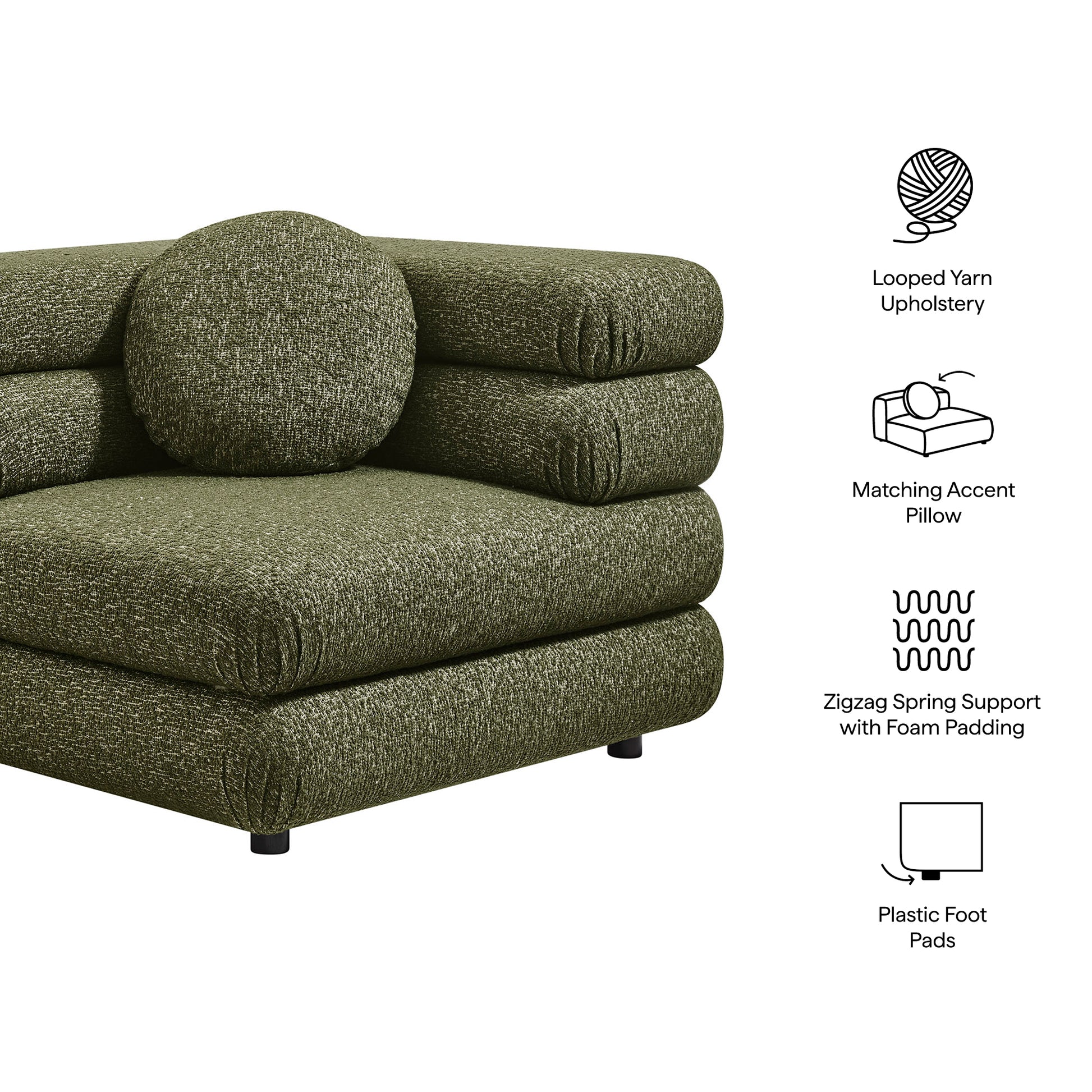 Jubilee Upholstered Modular Corner Chair by Modway