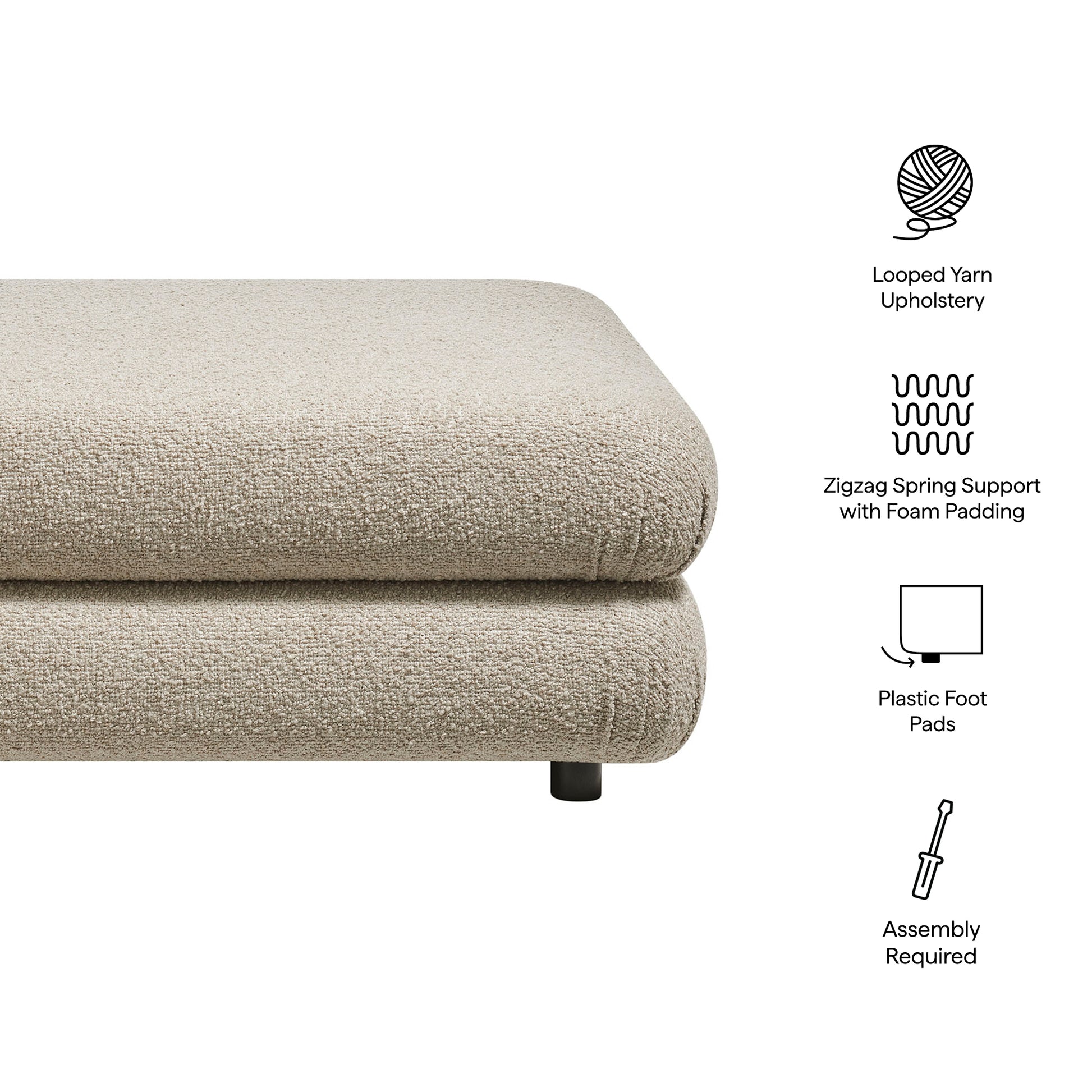 Jubilee Upholstered Ottoman by Modway
