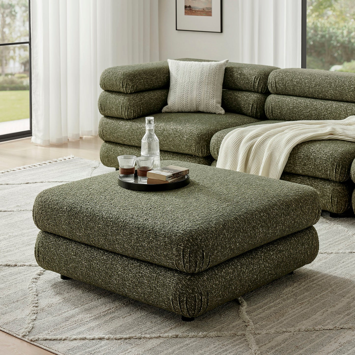 Jubilee Upholstered Ottoman by Modway