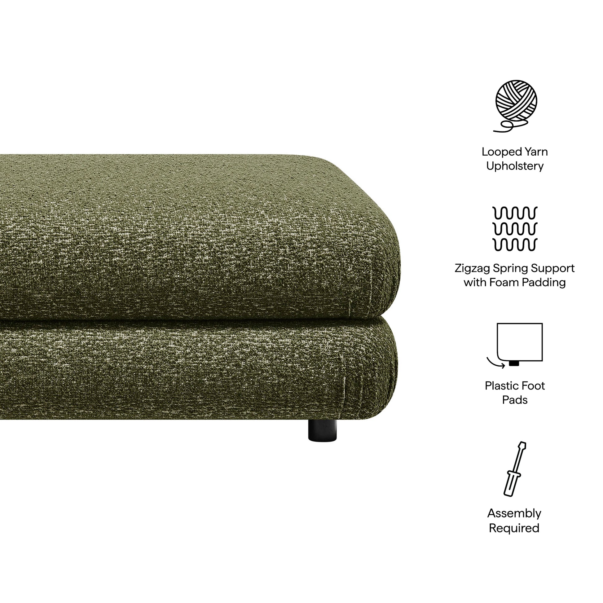 Jubilee Upholstered Ottoman by Modway