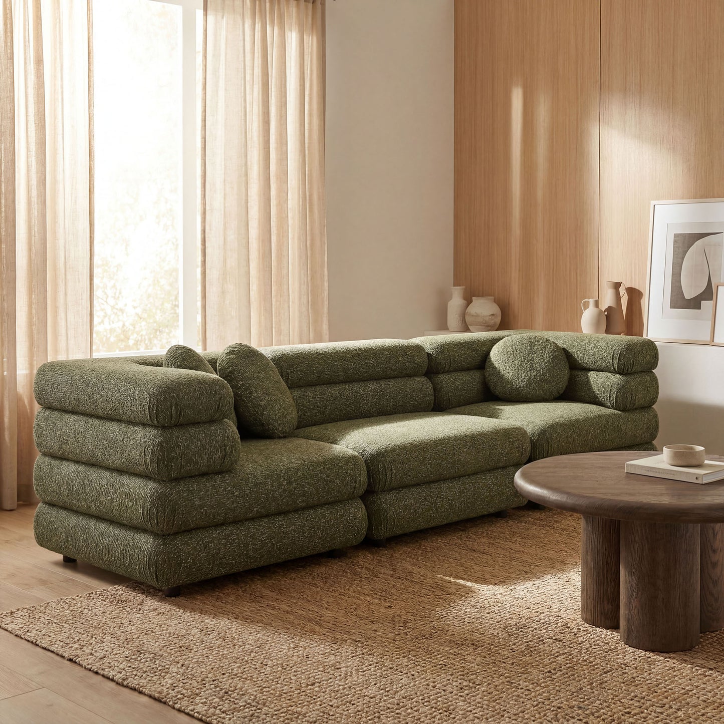 Jubilee 3-Piece Upholstered 3-Piece Modular Sofa Set by Modway