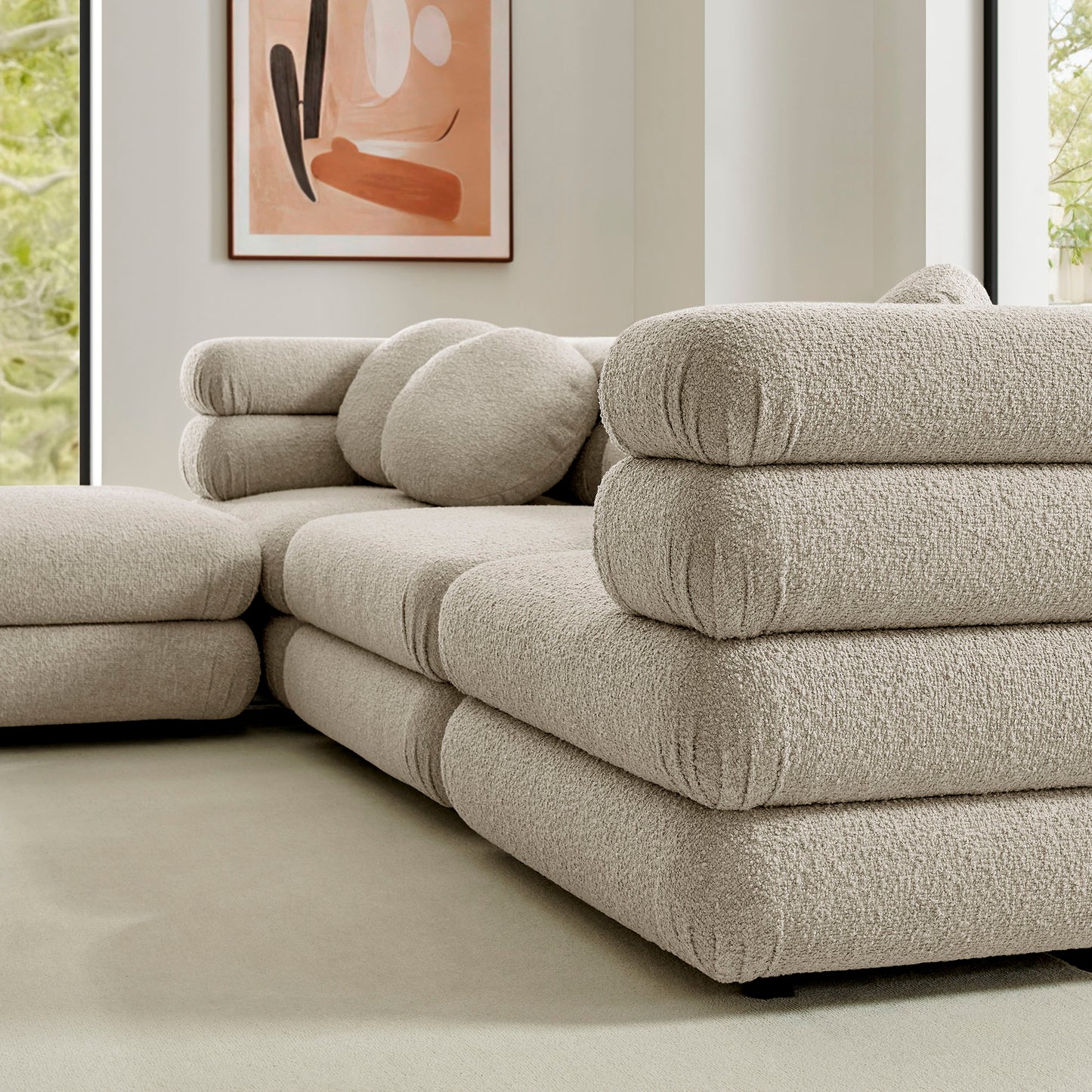 Jubilee 4-Piece Upholstered Modular Sofa Set by Modway