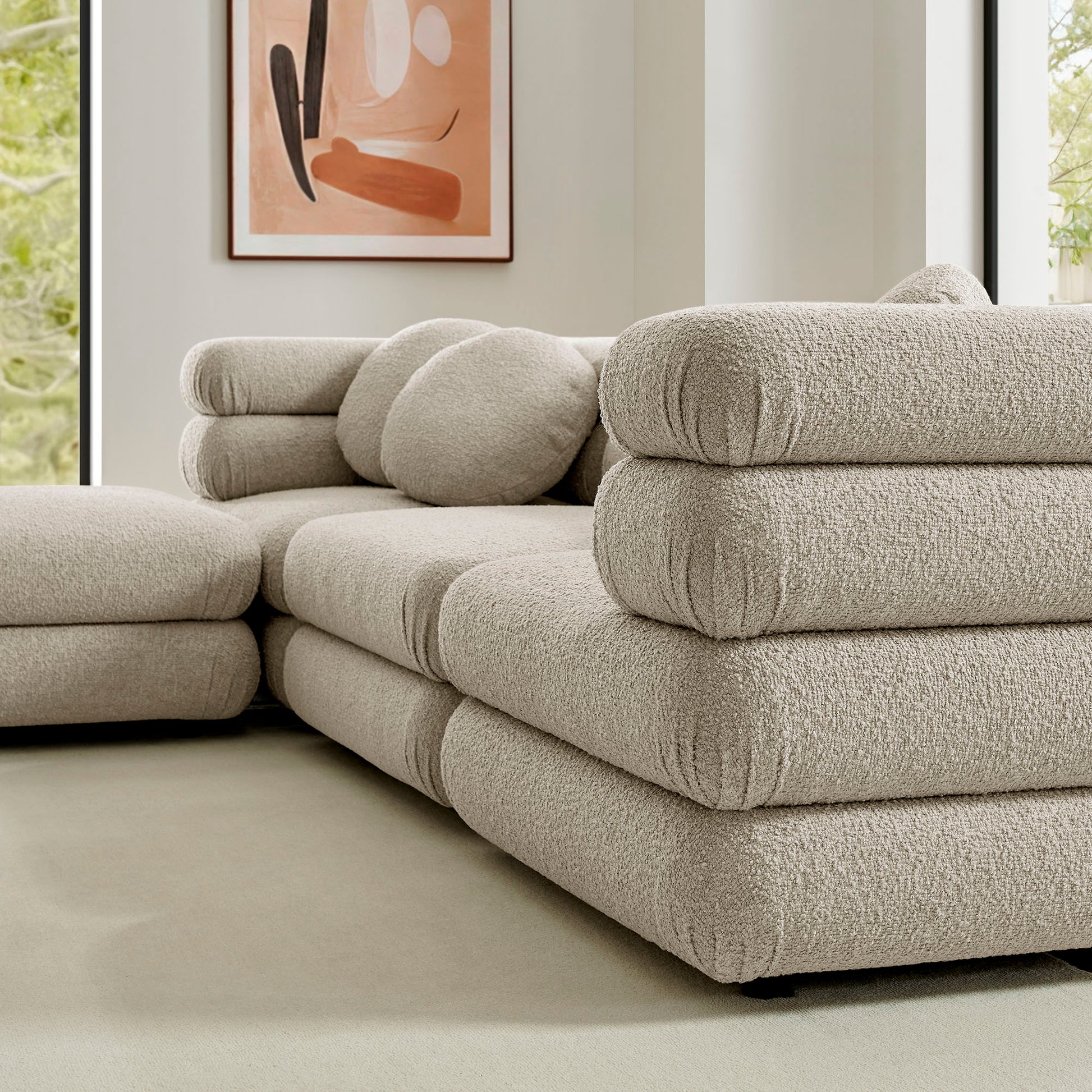 Jubilee 4-Piece Upholstered Modular Sofa Set by Modway