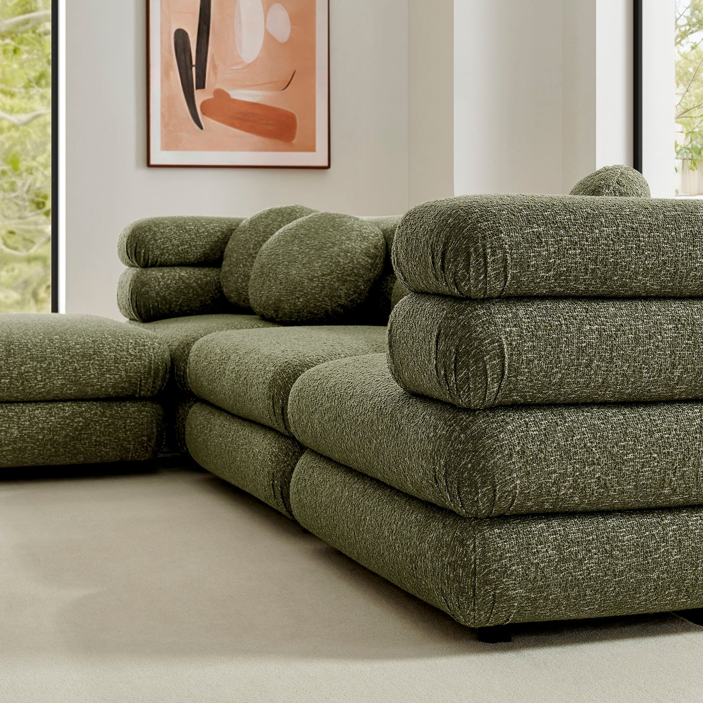 Jubilee 4-Piece Upholstered Modular Sofa Set by Modway