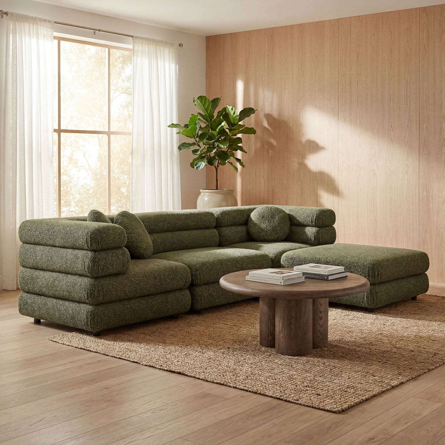 Jubilee 4-Piece Upholstered Modular Sofa Set by Modway