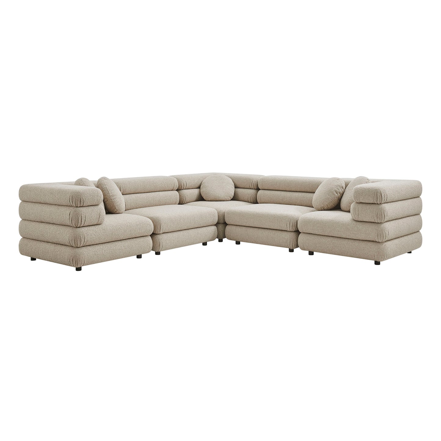 Jubilee 5-Piece Upholstered Modular L-Shaped Sofa Set by Modway