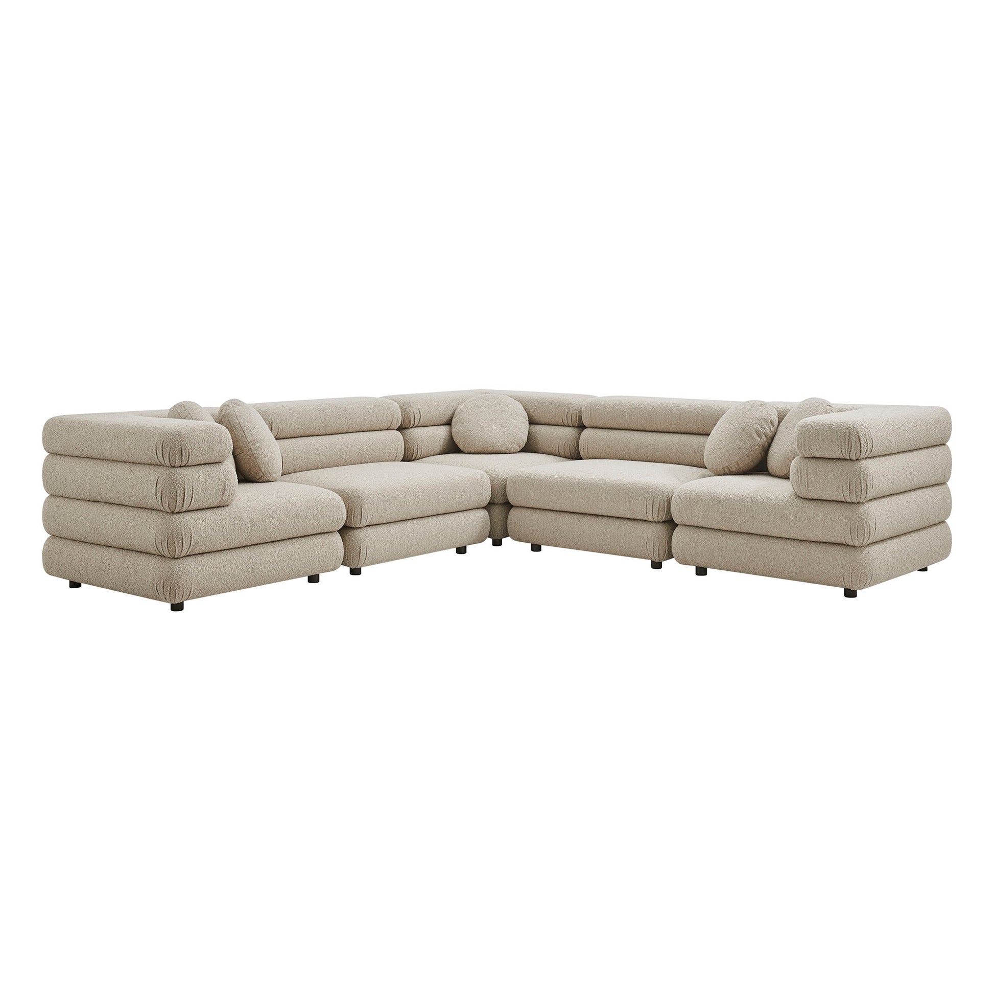 Jubilee 5-Piece Upholstered Modular L-Shaped Sofa Set by Modway