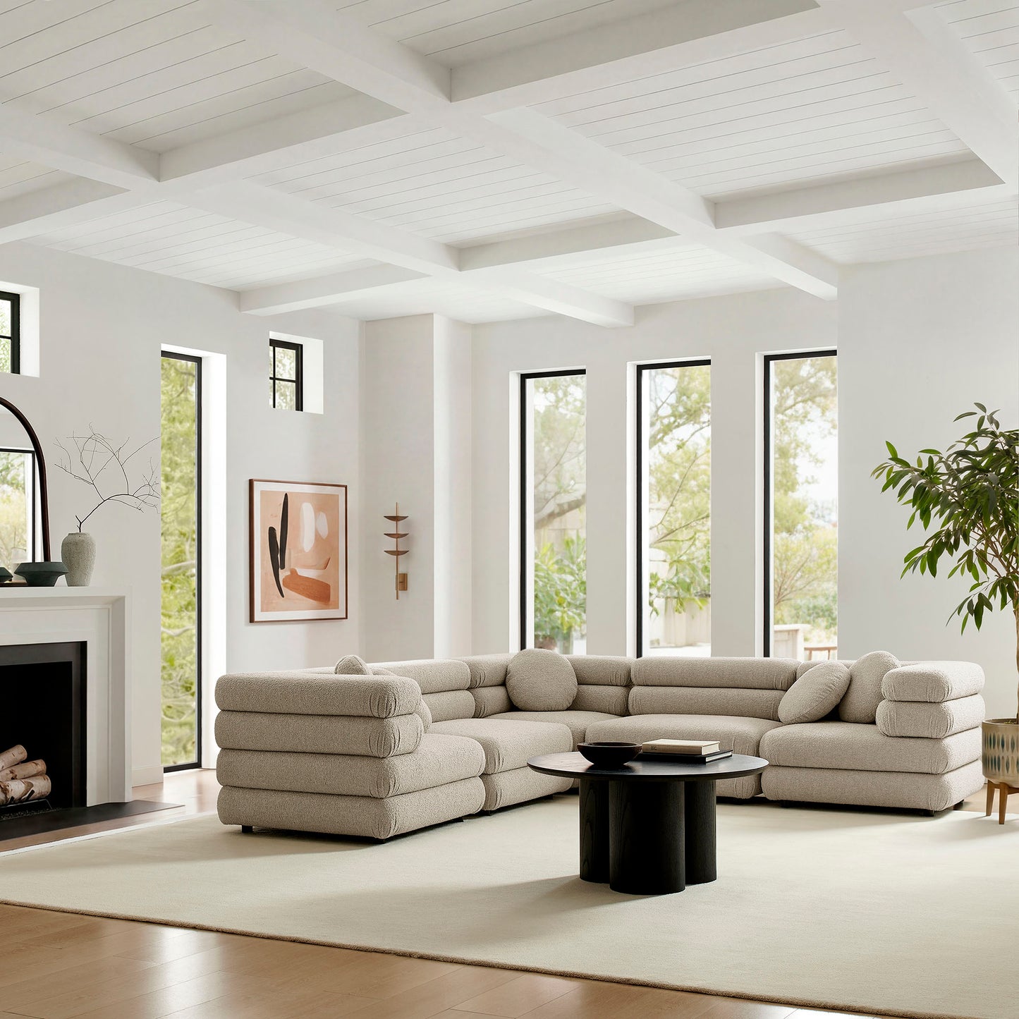 Jubilee 5-Piece Upholstered Modular L-Shaped Sofa Set by Modway