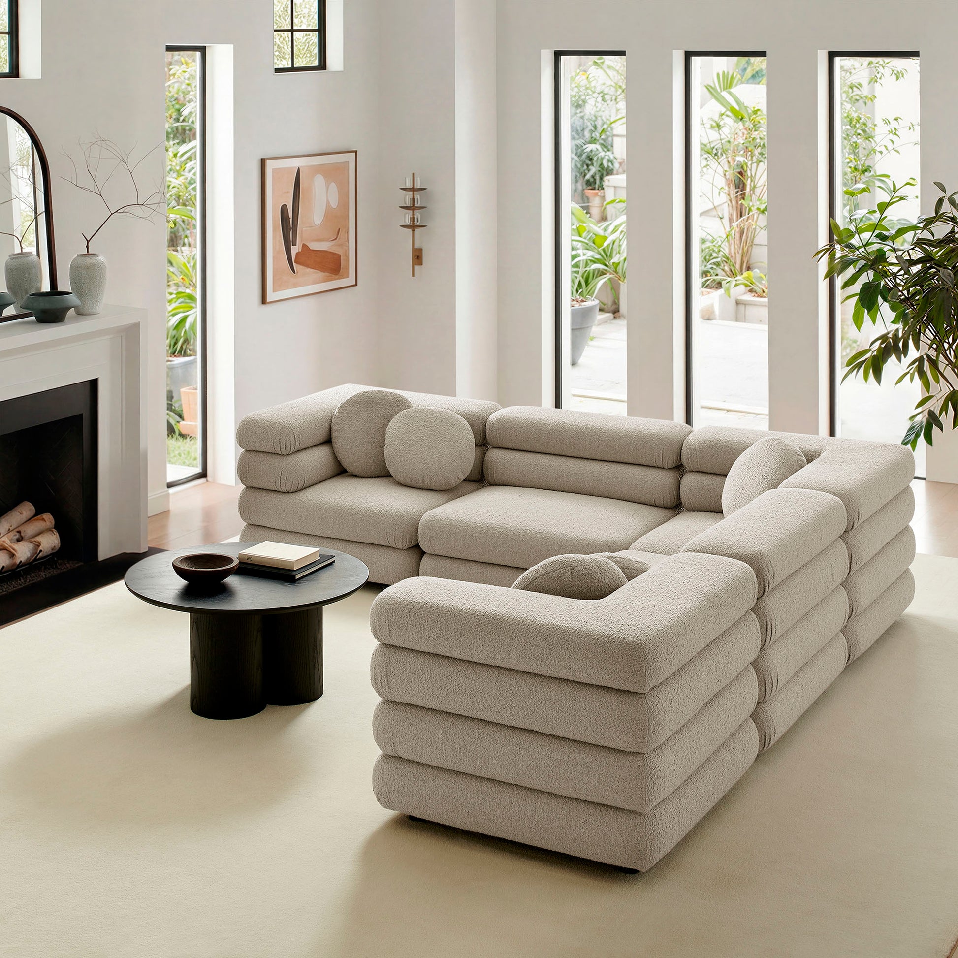 Jubilee 5-Piece Upholstered Modular L-Shaped Sofa Set by Modway
