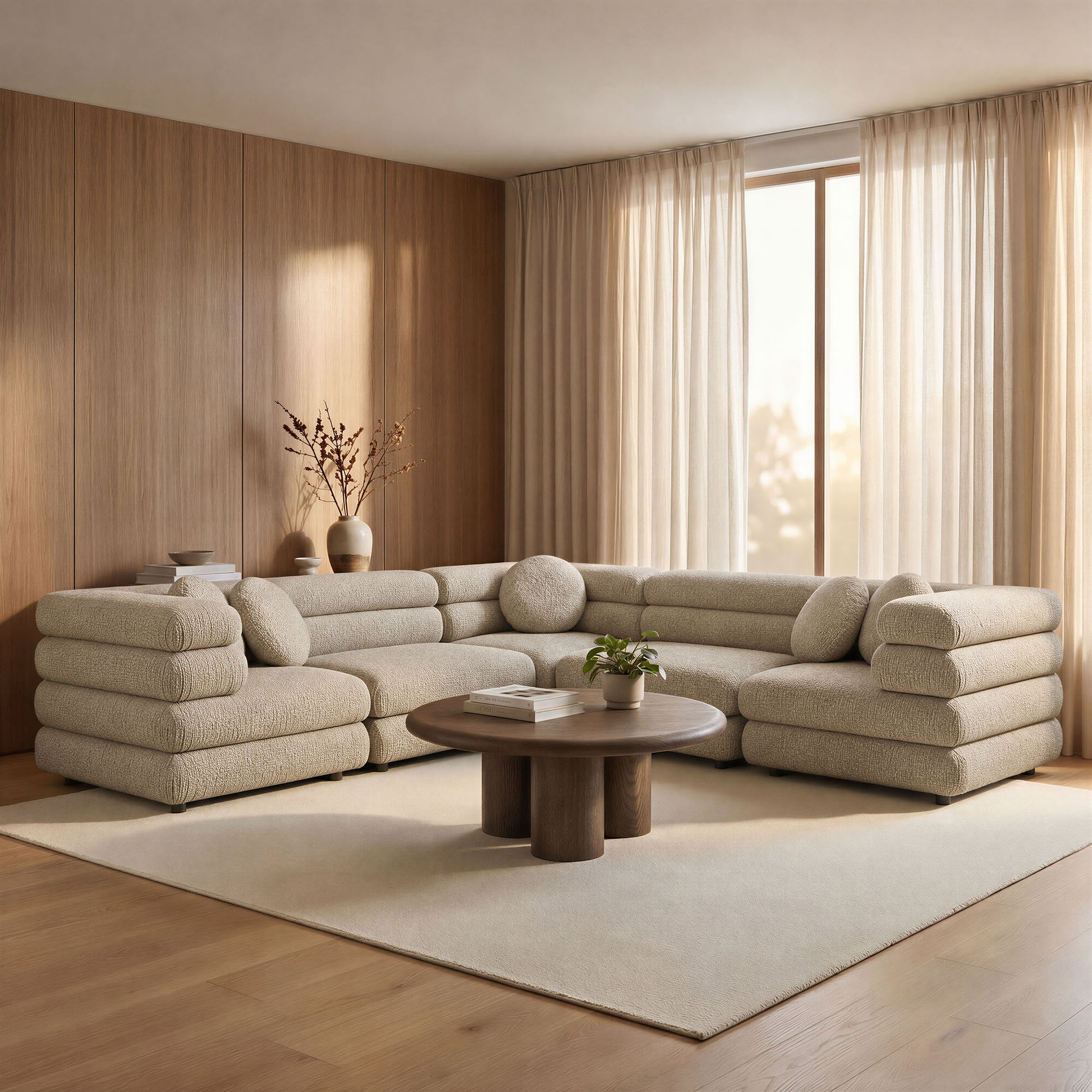 Jubilee 5-Piece Upholstered Modular L-Shaped Sofa Set by Modway