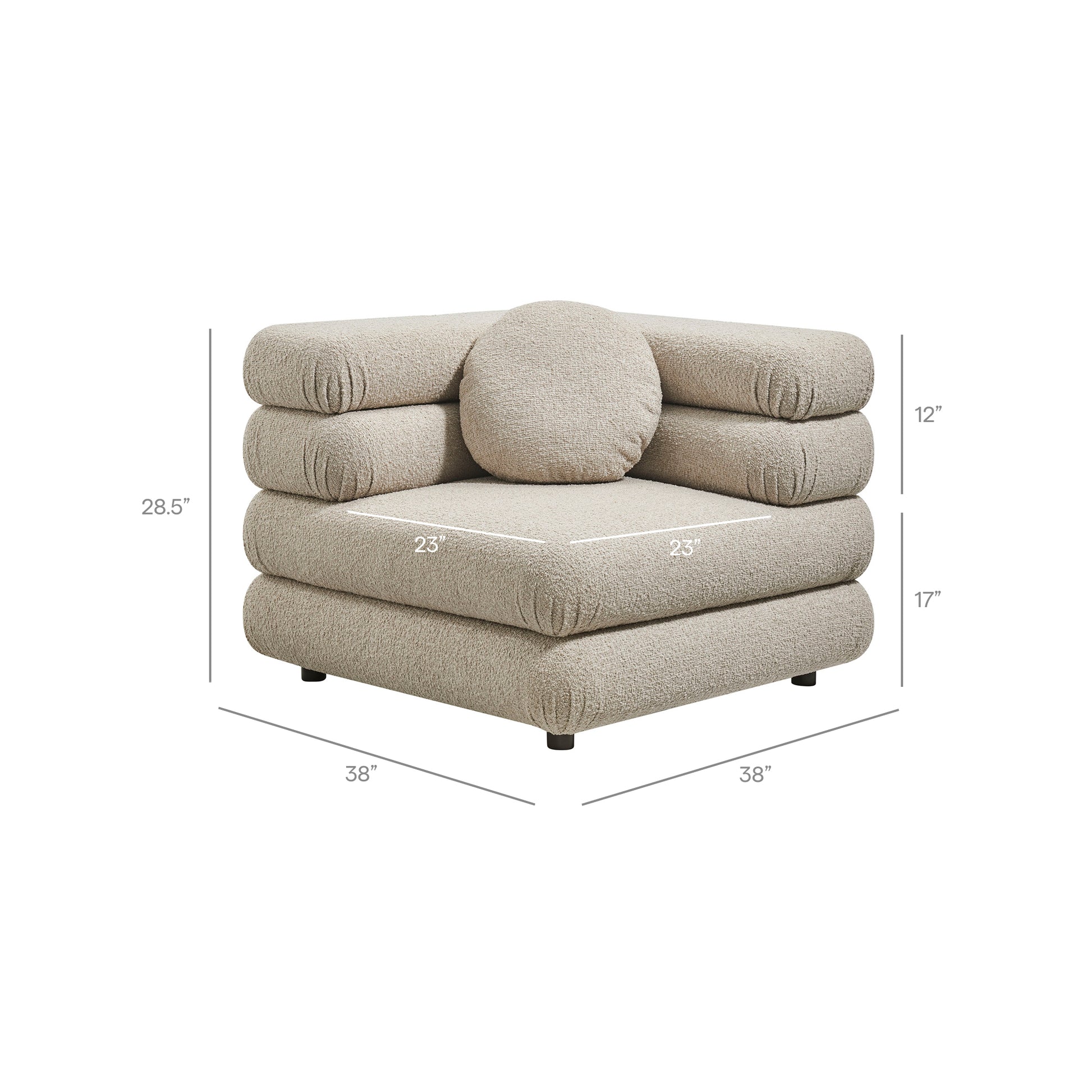 Jubilee 5-Piece Upholstered Modular L-Shaped Sofa Set by Modway