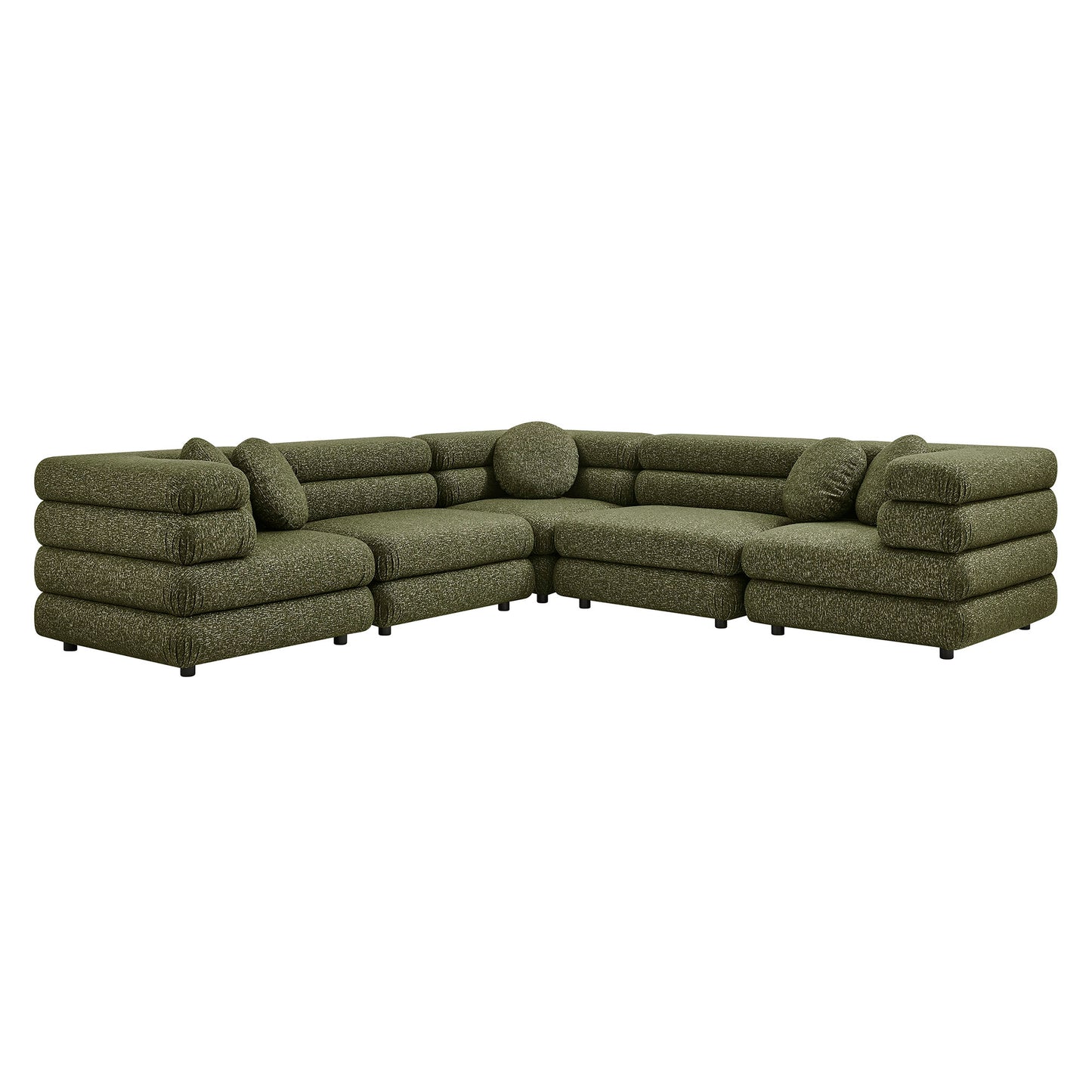 Jubilee 5-Piece Upholstered Modular L-Shaped Sofa Set by Modway