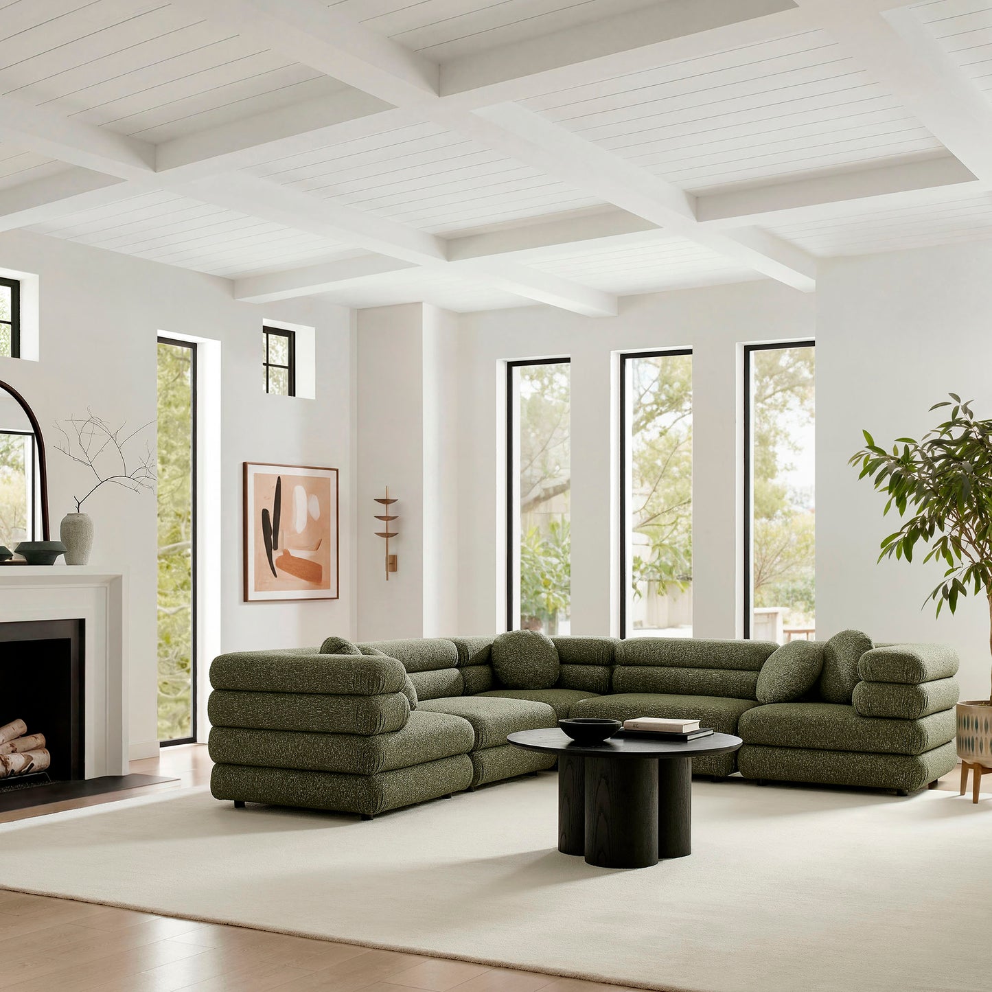 Jubilee 5-Piece Upholstered Modular L-Shaped Sofa Set by Modway