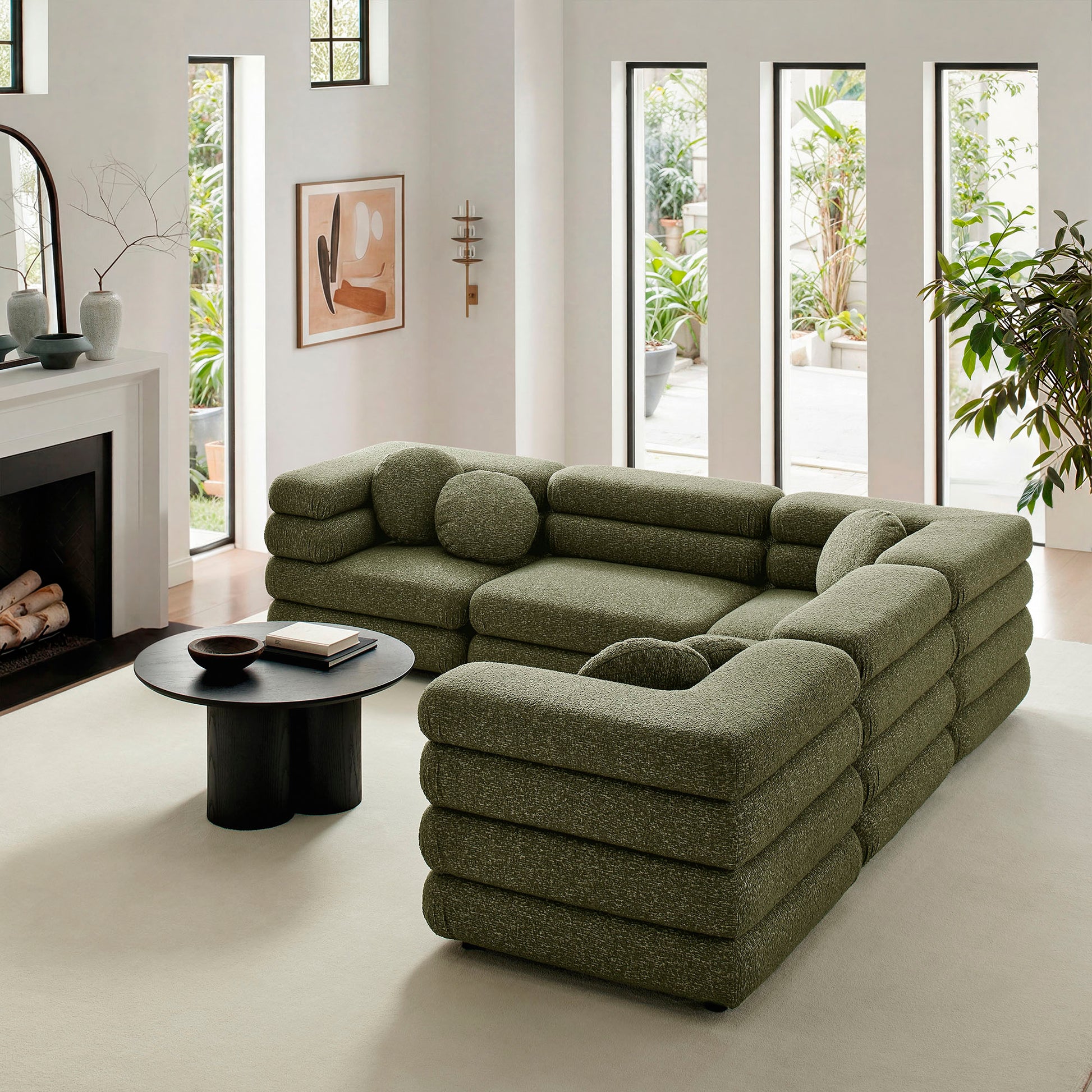 Jubilee 5-Piece Upholstered Modular L-Shaped Sofa Set by Modway