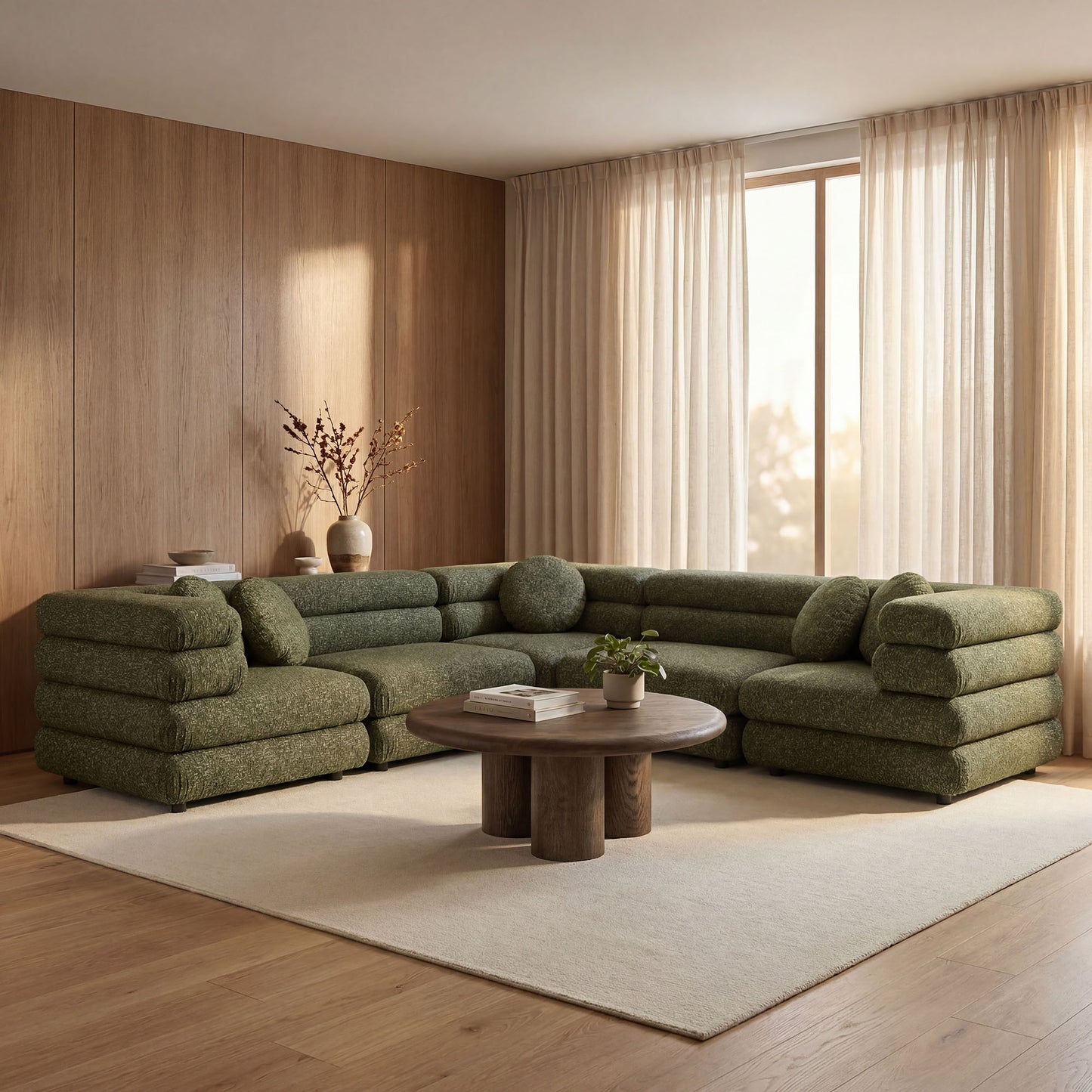 Jubilee 5-Piece Upholstered Modular L-Shaped Sofa Set by Modway