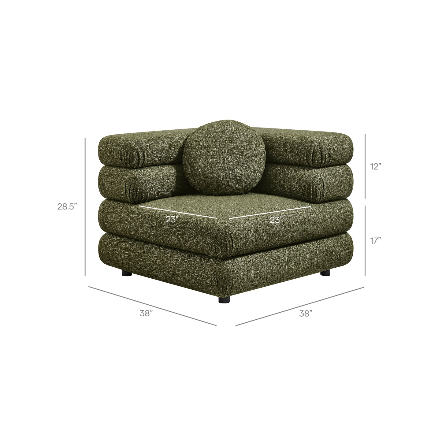 Jubilee 5-Piece Upholstered Modular L-Shaped Sofa Set by Modway