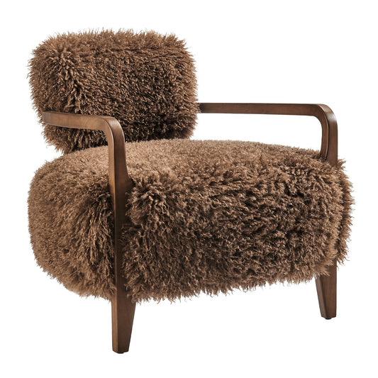 Zinnia Faux Fur Accent Chair by Modway