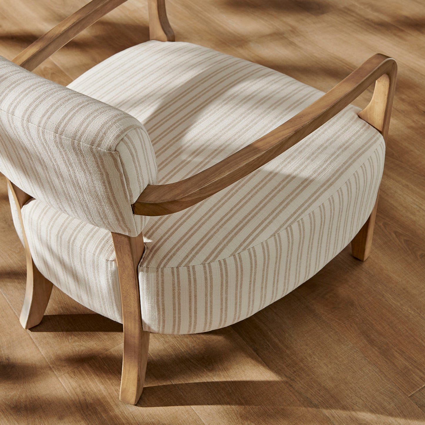Zinnia Striped Fabric Upholstered Accent Chair by Modway