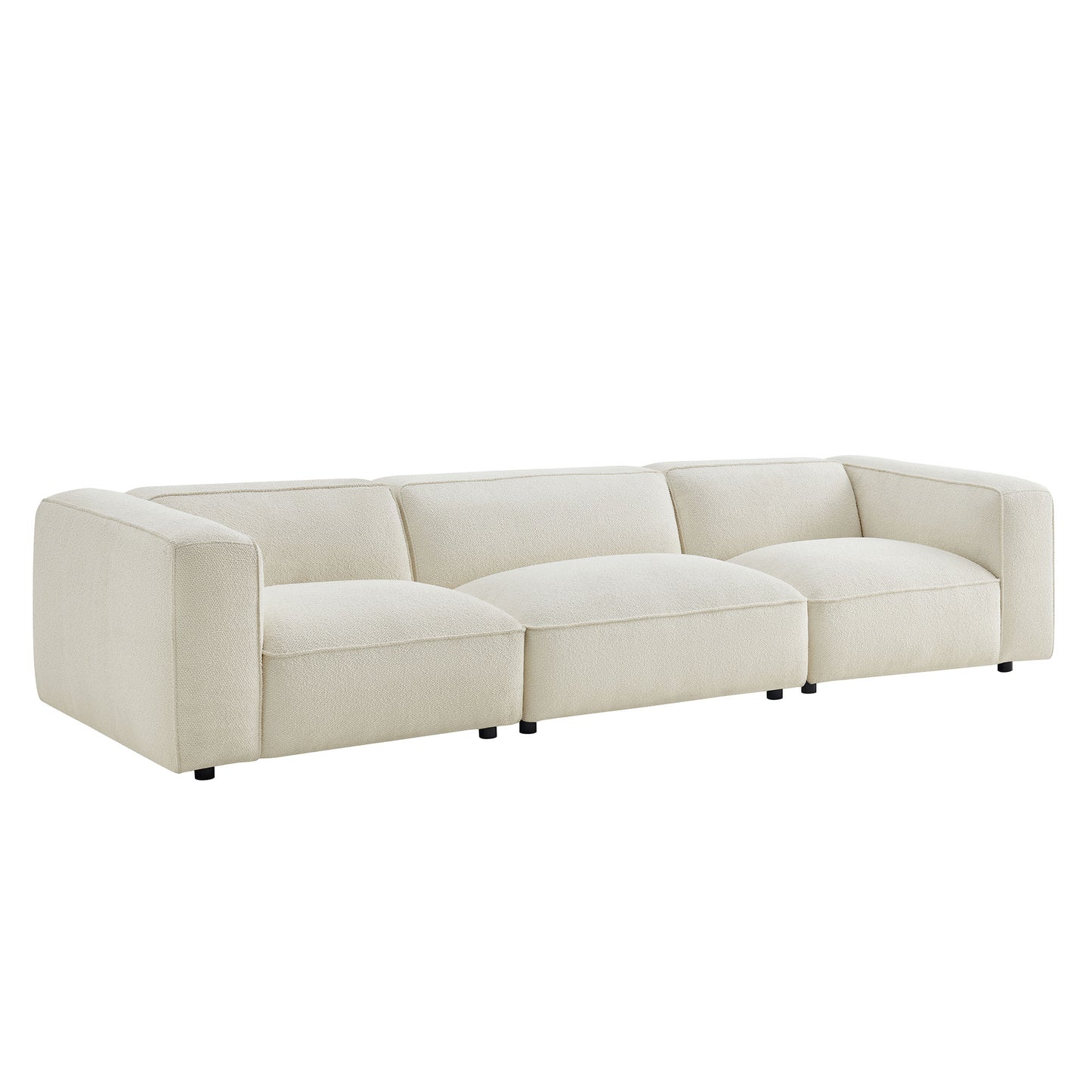 Auren 3 Piece Lattice Bouclé Upholstered Modular Sofa by Modway