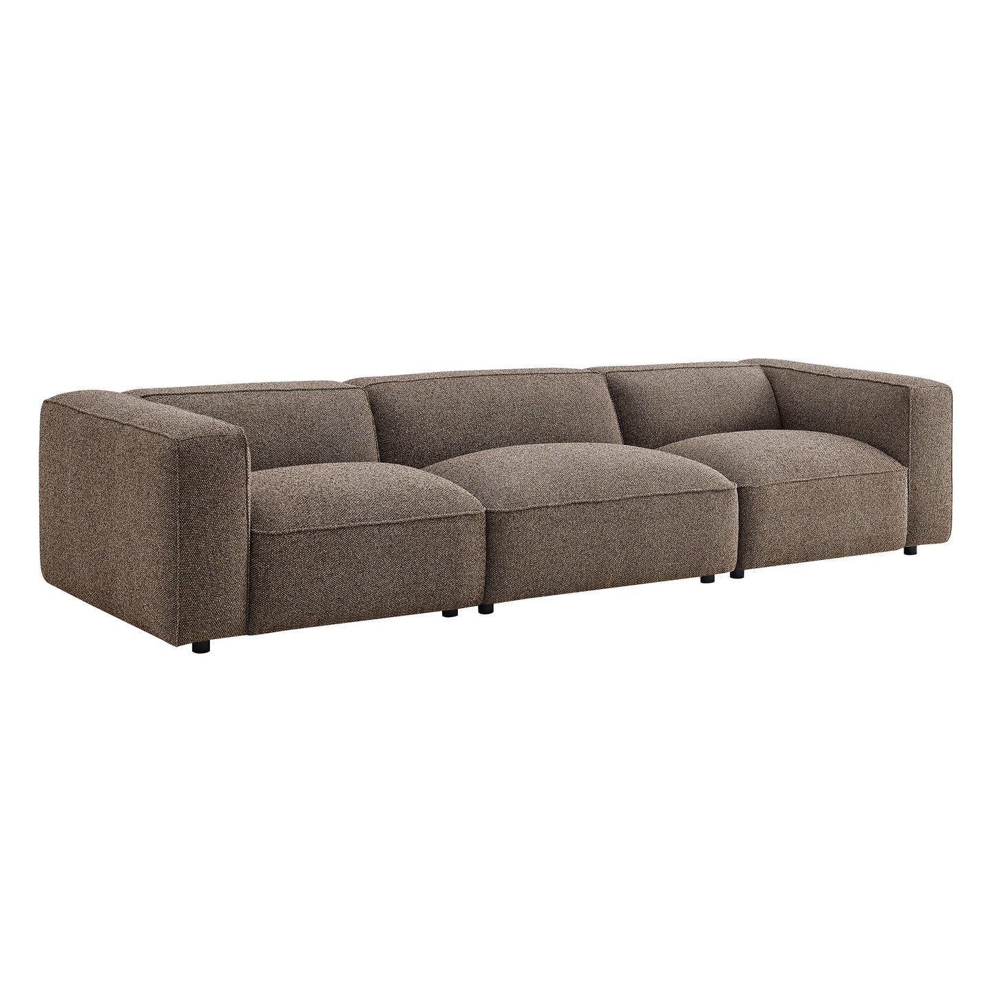 Auren 3 Piece Lattice Bouclé Upholstered Modular Sofa by Modway
