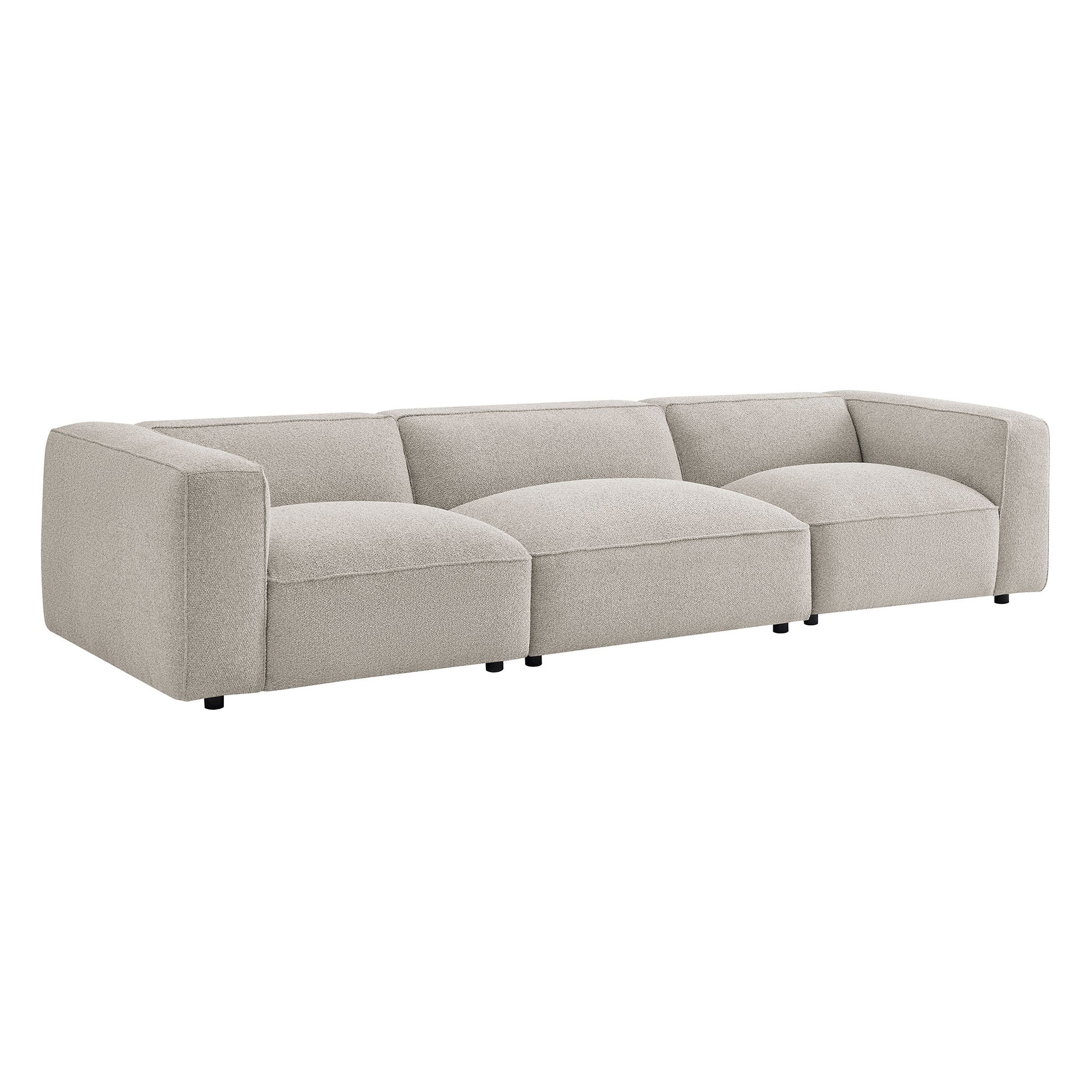 Auren 3 Piece Lattice Bouclé Upholstered Modular Sofa by Modway