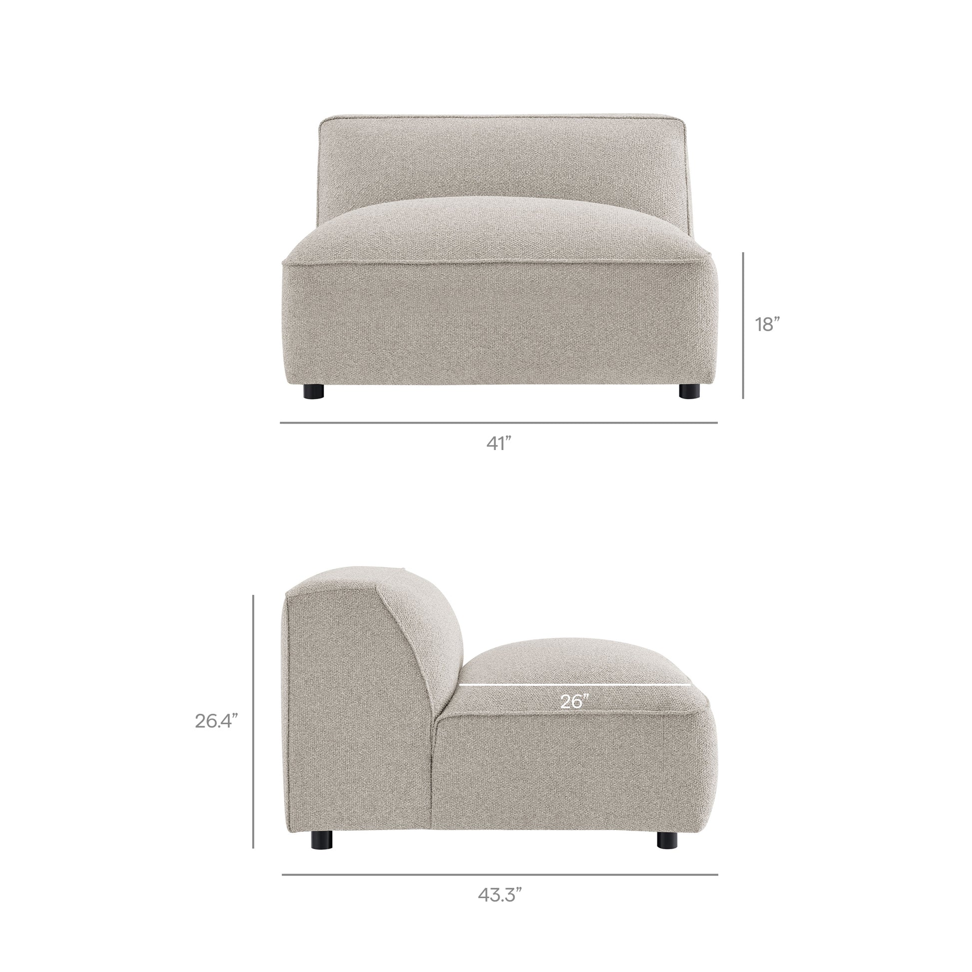 Auren 5 Piece Lattice Bouclé Upholstered Modular Sectional by Modway
