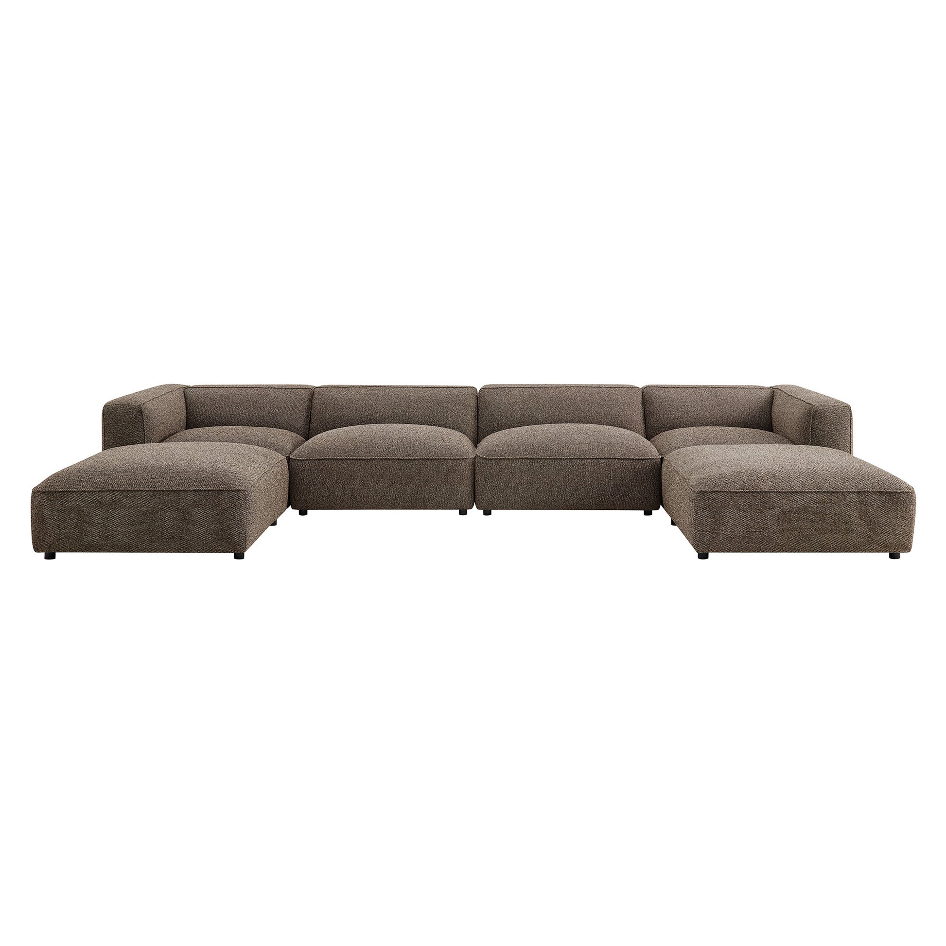 Auren 6 Piece Lattice Bouclé Upholstered Modular Sectional by Modway
