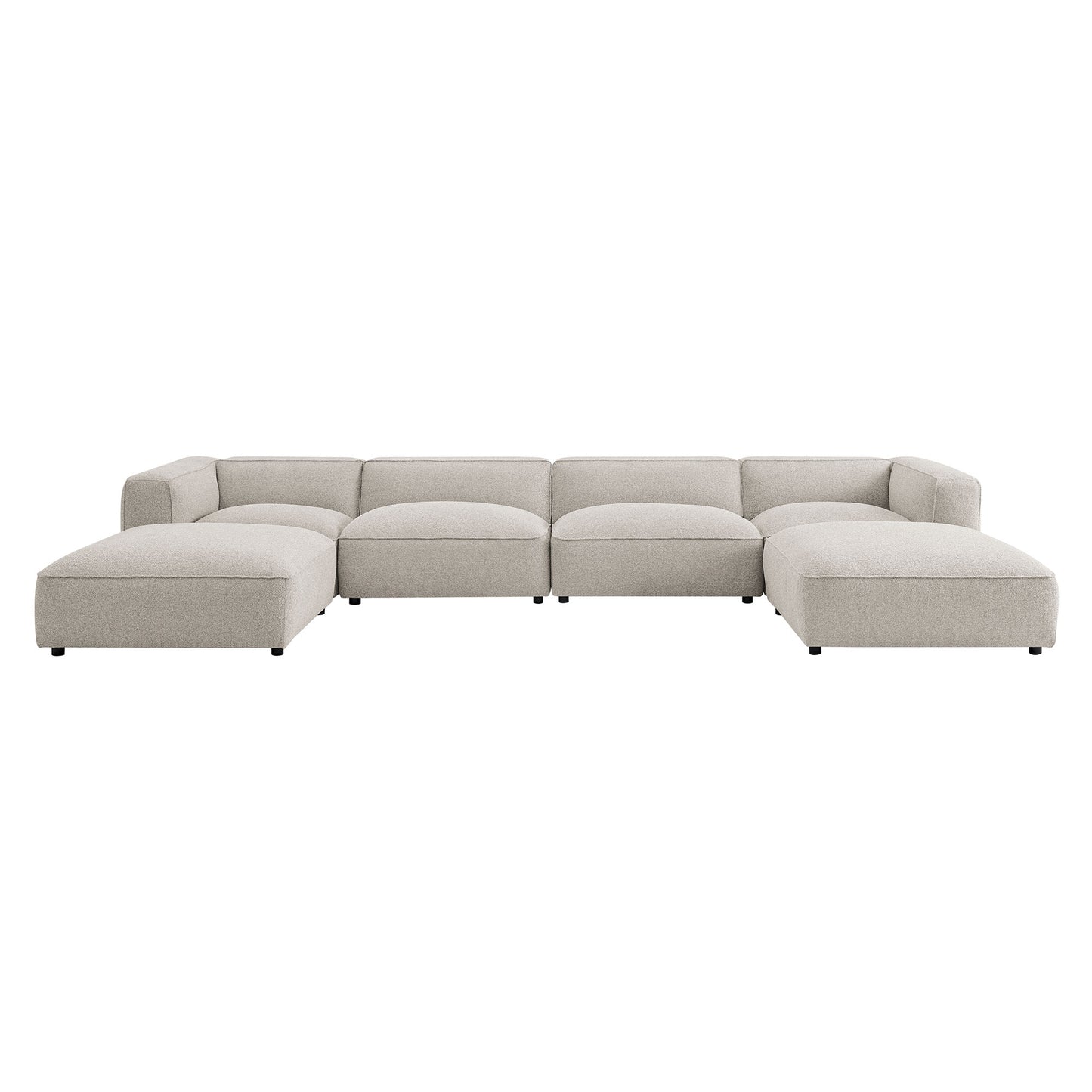 Auren 6 Piece Lattice Bouclé Upholstered Modular Sectional by Modway