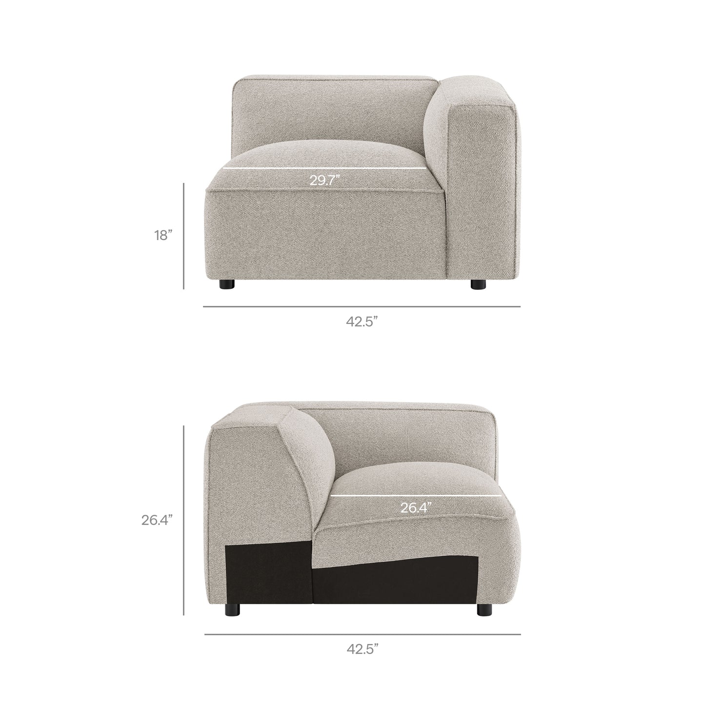 Auren 5 Piece Lattice Bouclé Upholstered Modular Corner Sectional by Modway
