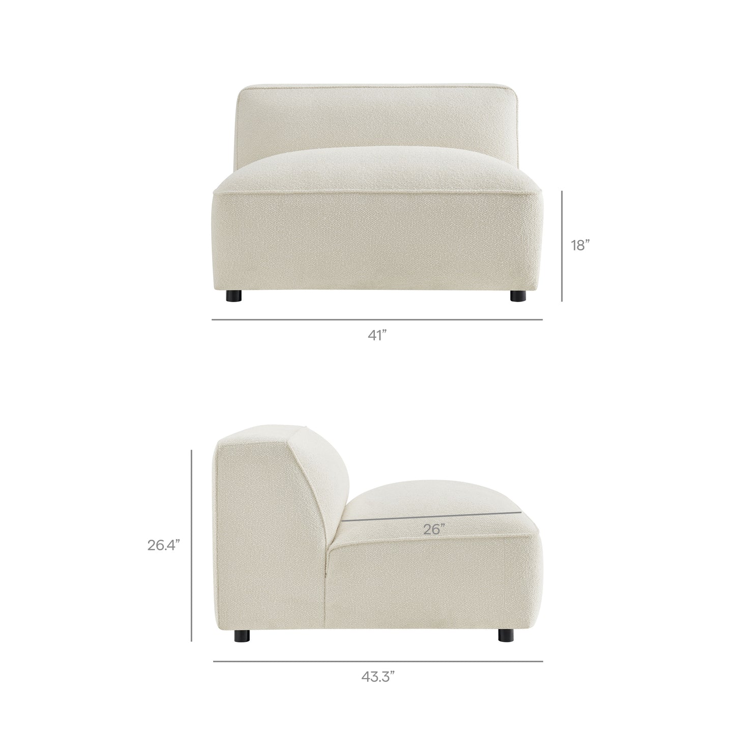 Auren 5 Piece Lattice Bouclé Upholstered Modular Corner Sectional by Modway