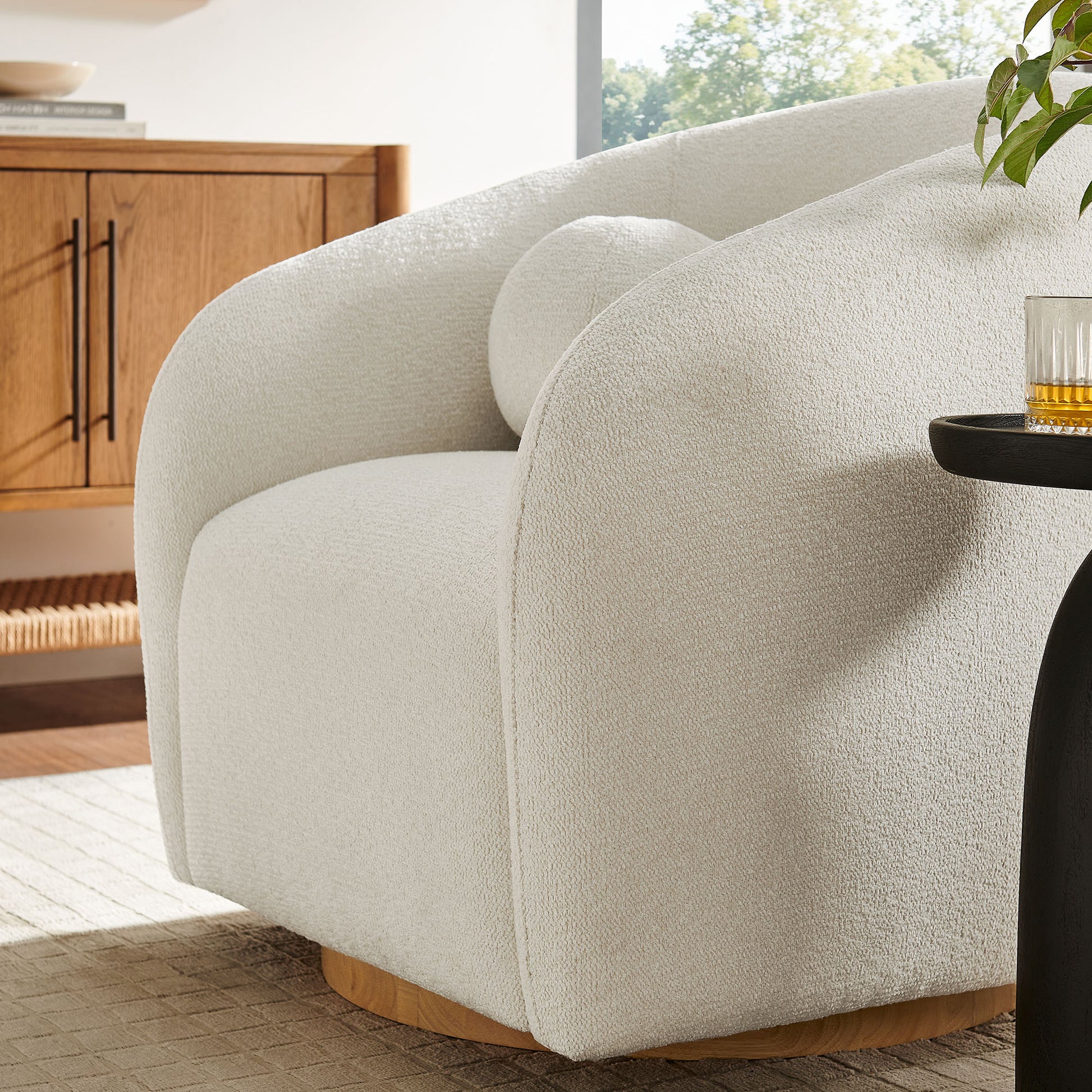 Holland Swivel Chenille Fabric Armchair by Modway