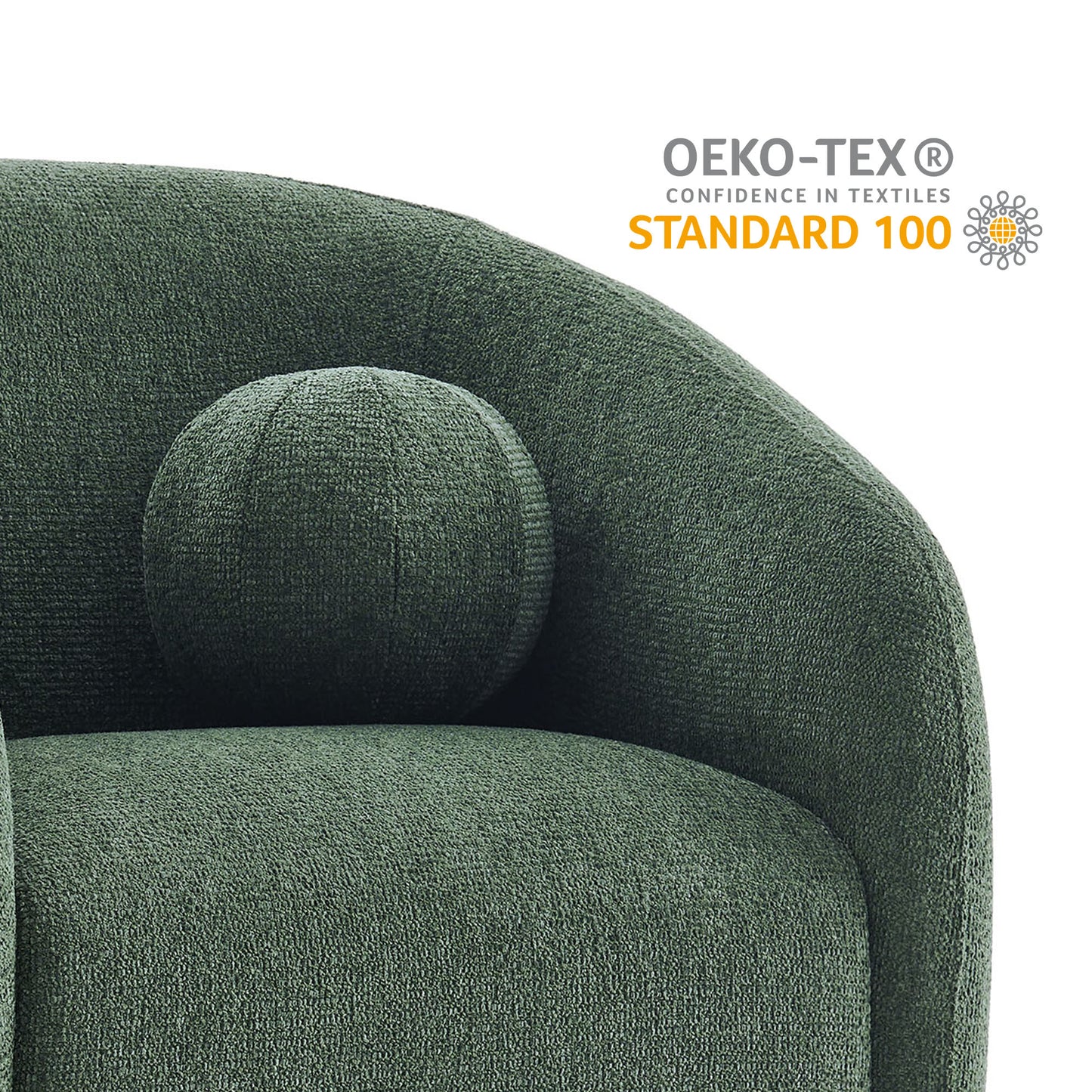 Holland Swivel Chenille Fabric Armchair by Modway