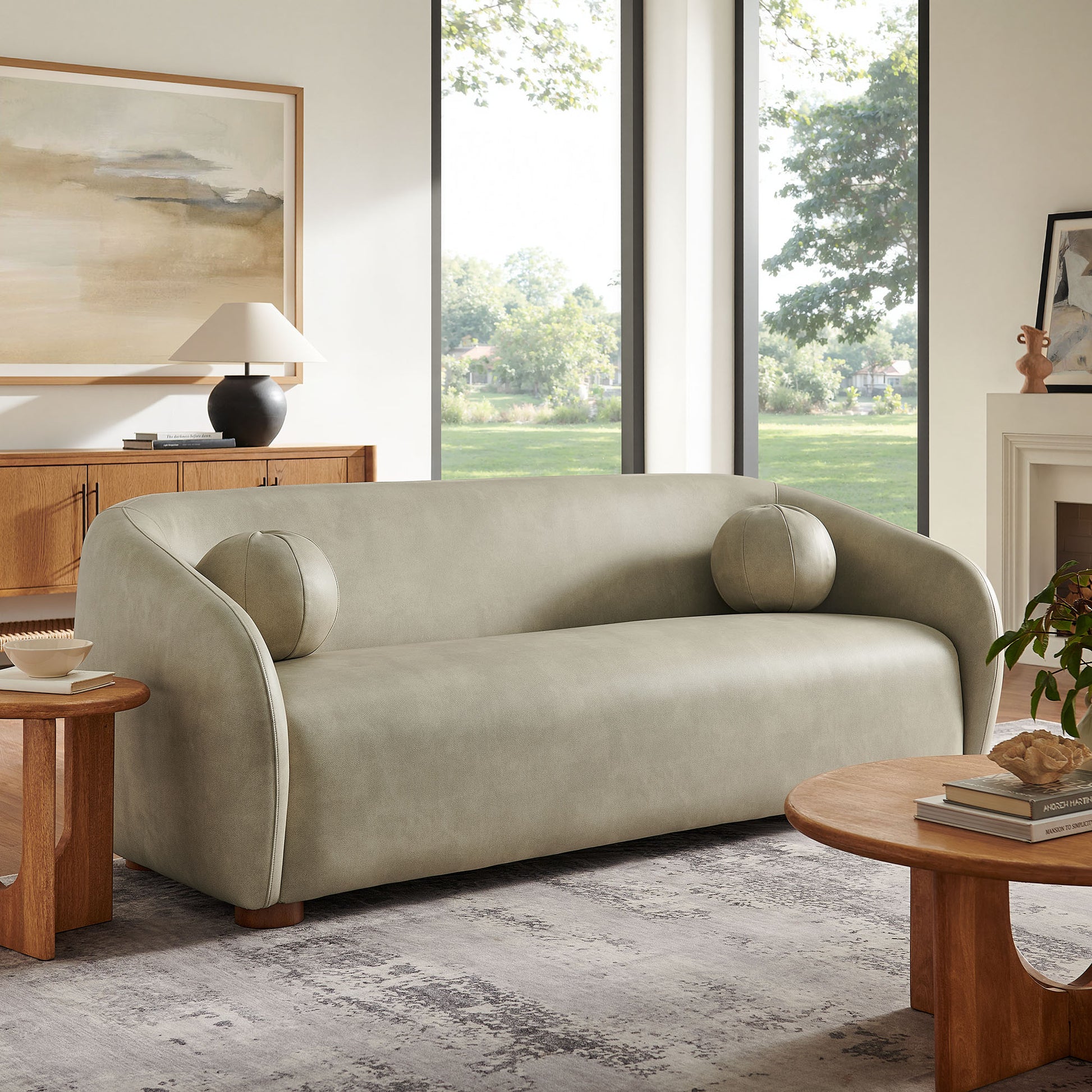 Holland 85" Vegan Leather Sofa by Modway