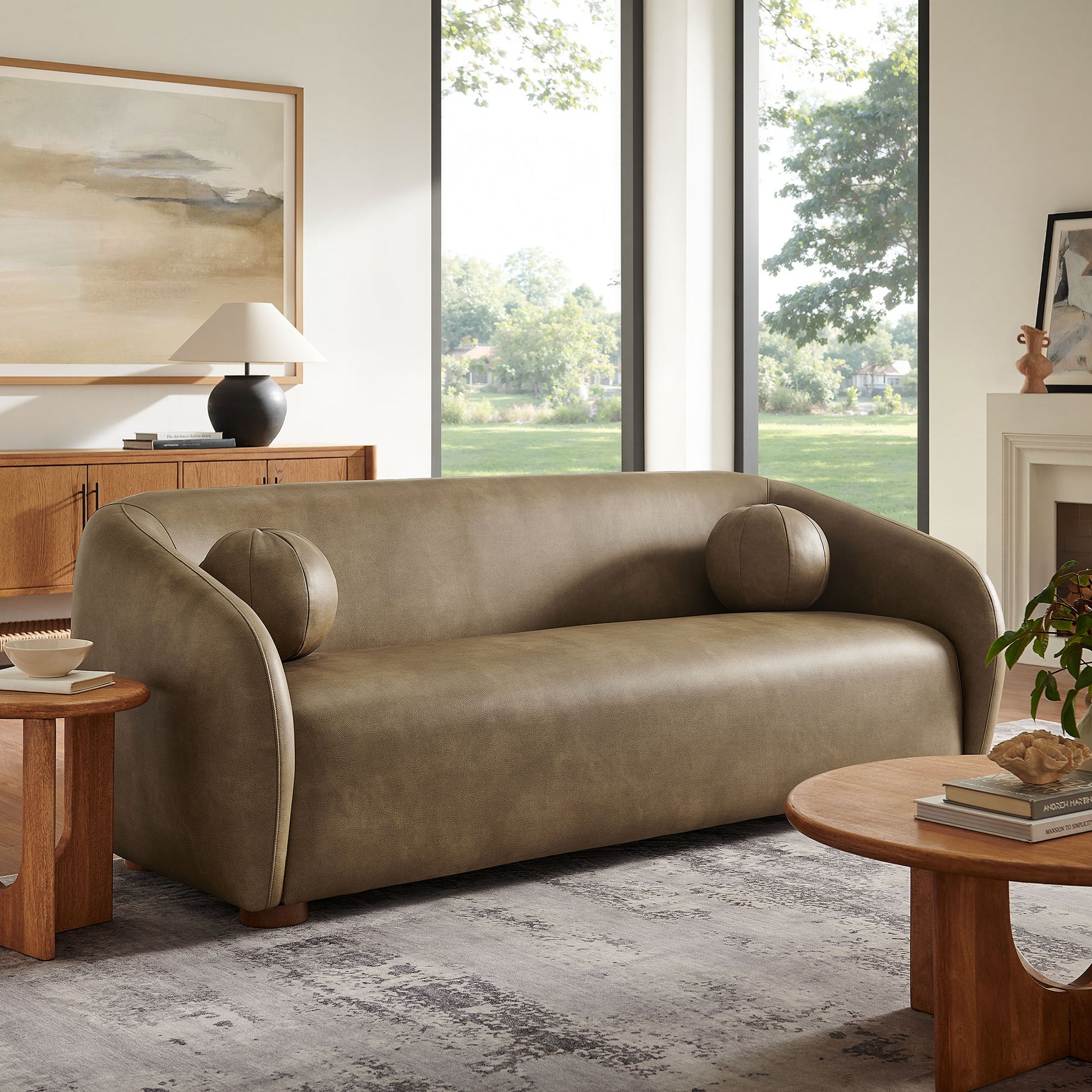 Holland 85" Vegan Leather Sofa by Modway