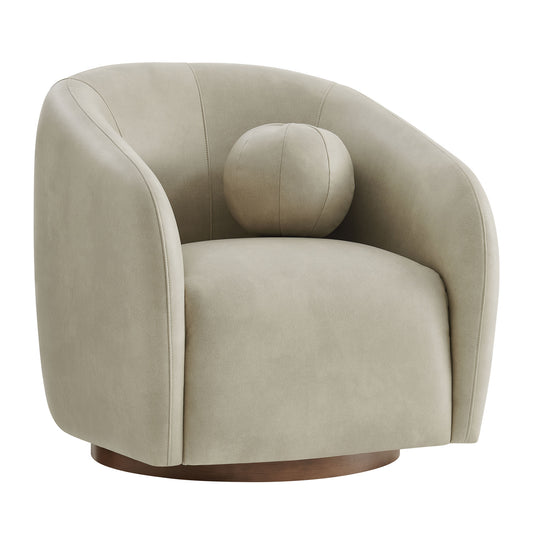 Holland Swivel Vegan Leather Armchair by Modway