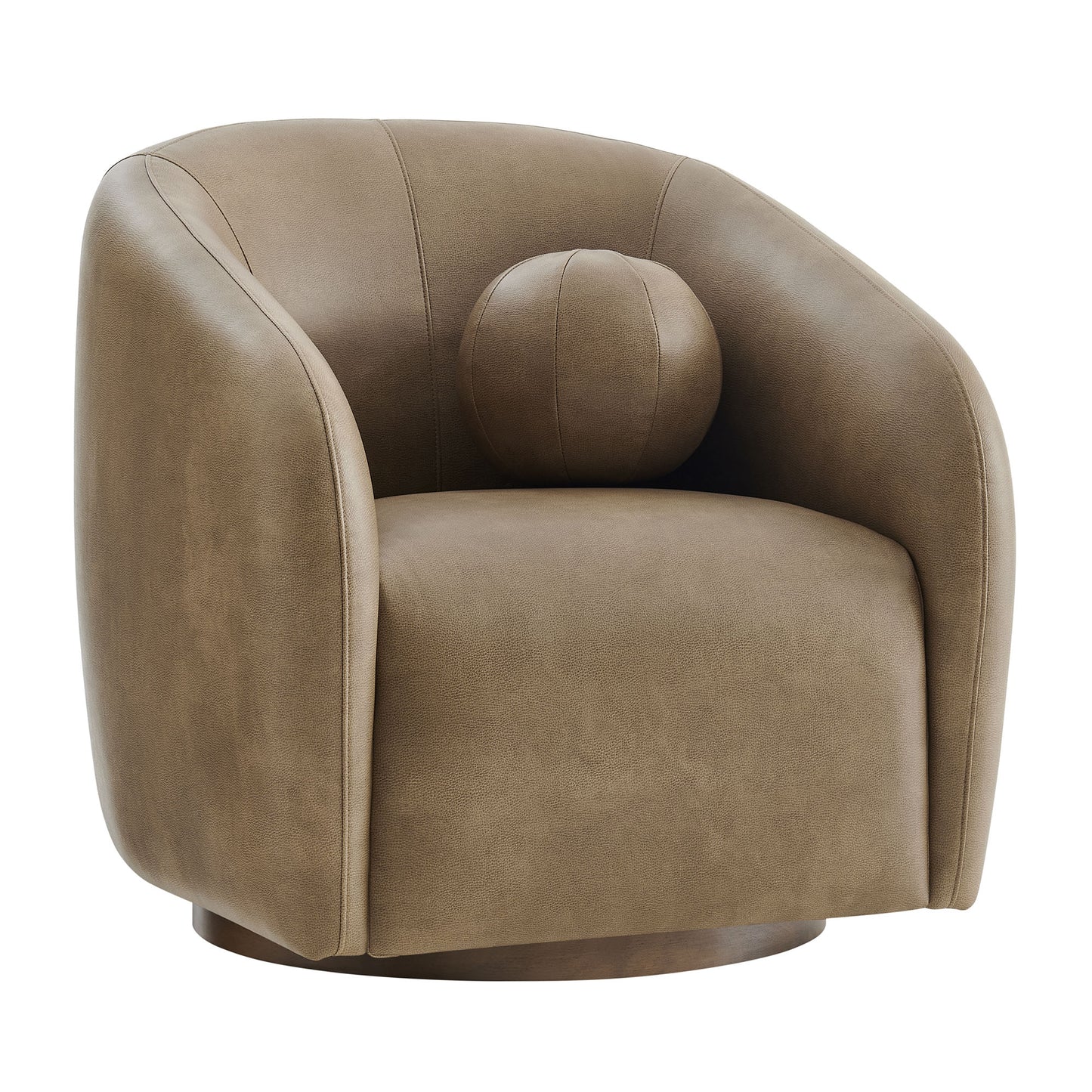 Holland Swivel Vegan Leather Armchair by Modway