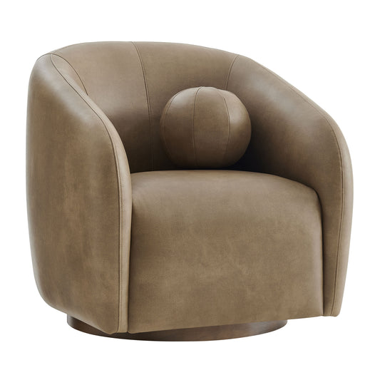 Holland Swivel Vegan Leather Armchair by Modway