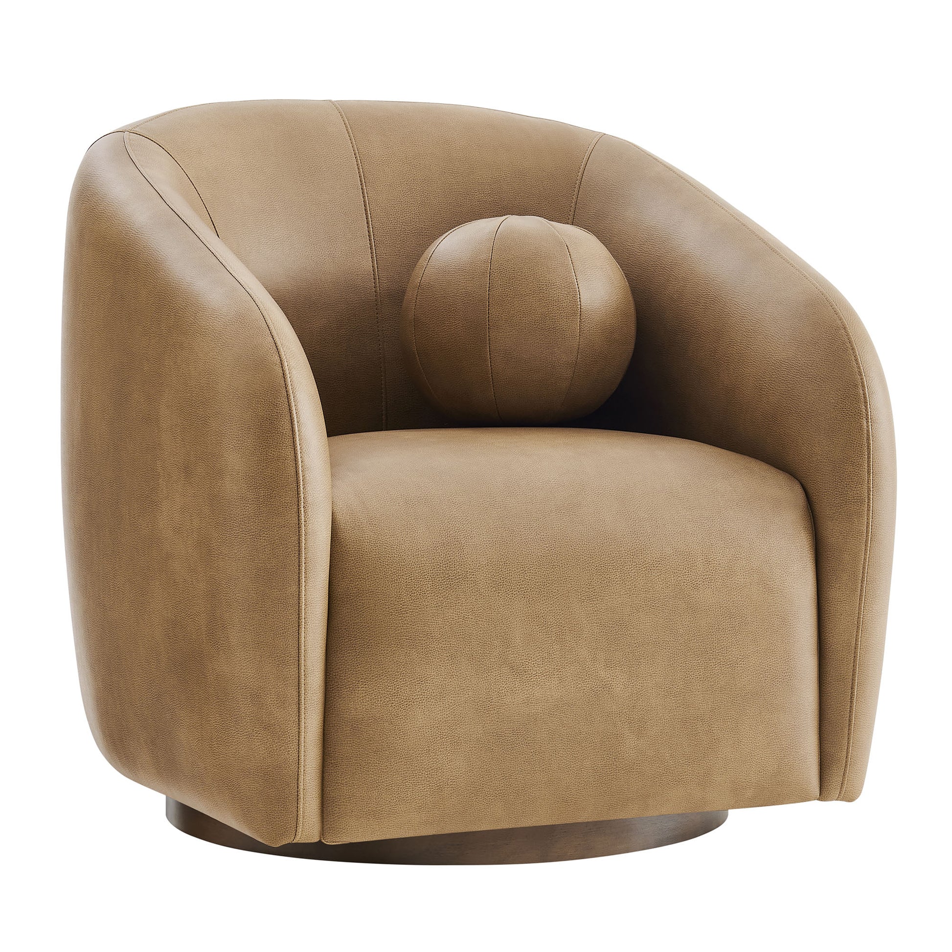 Holland Swivel Vegan Leather Armchair by Modway