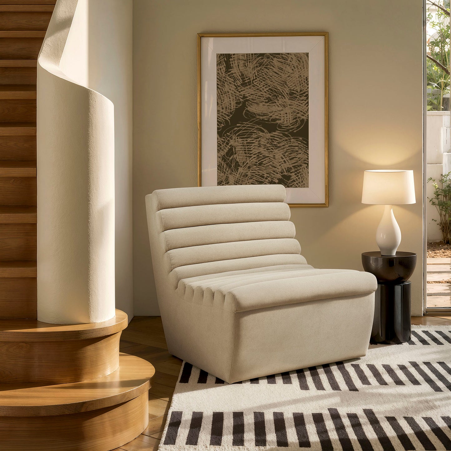 Corbin Performance Fleece Armless Accent Chair by Modway