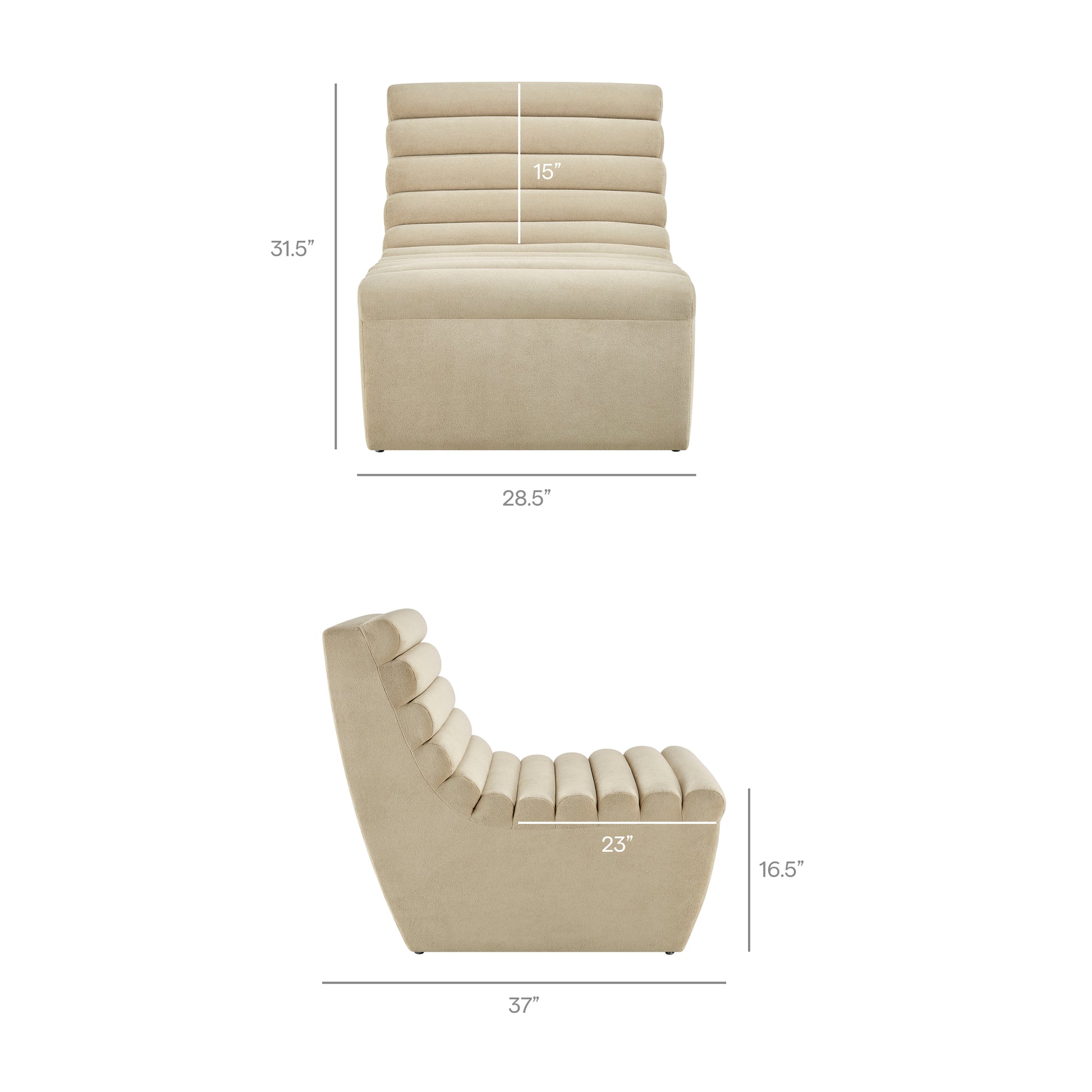 Corbin Performance Fleece Armless Accent Chair by Modway