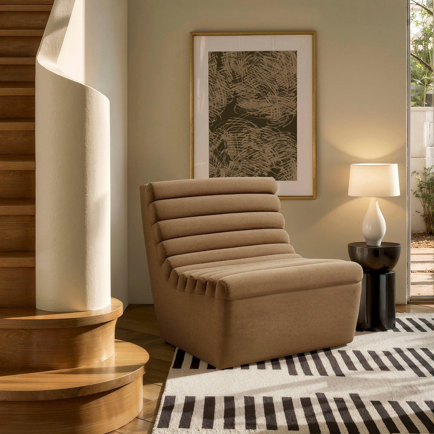 Corbin Performance Fleece Armless Accent Chair by Modway