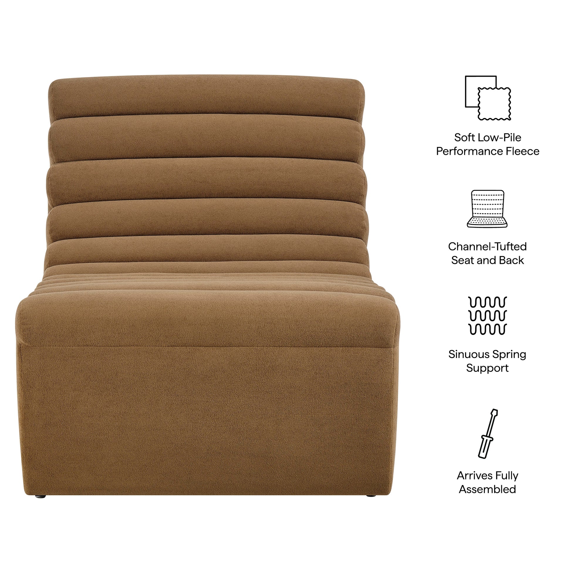 Corbin Performance Fleece Armless Accent Chair by Modway