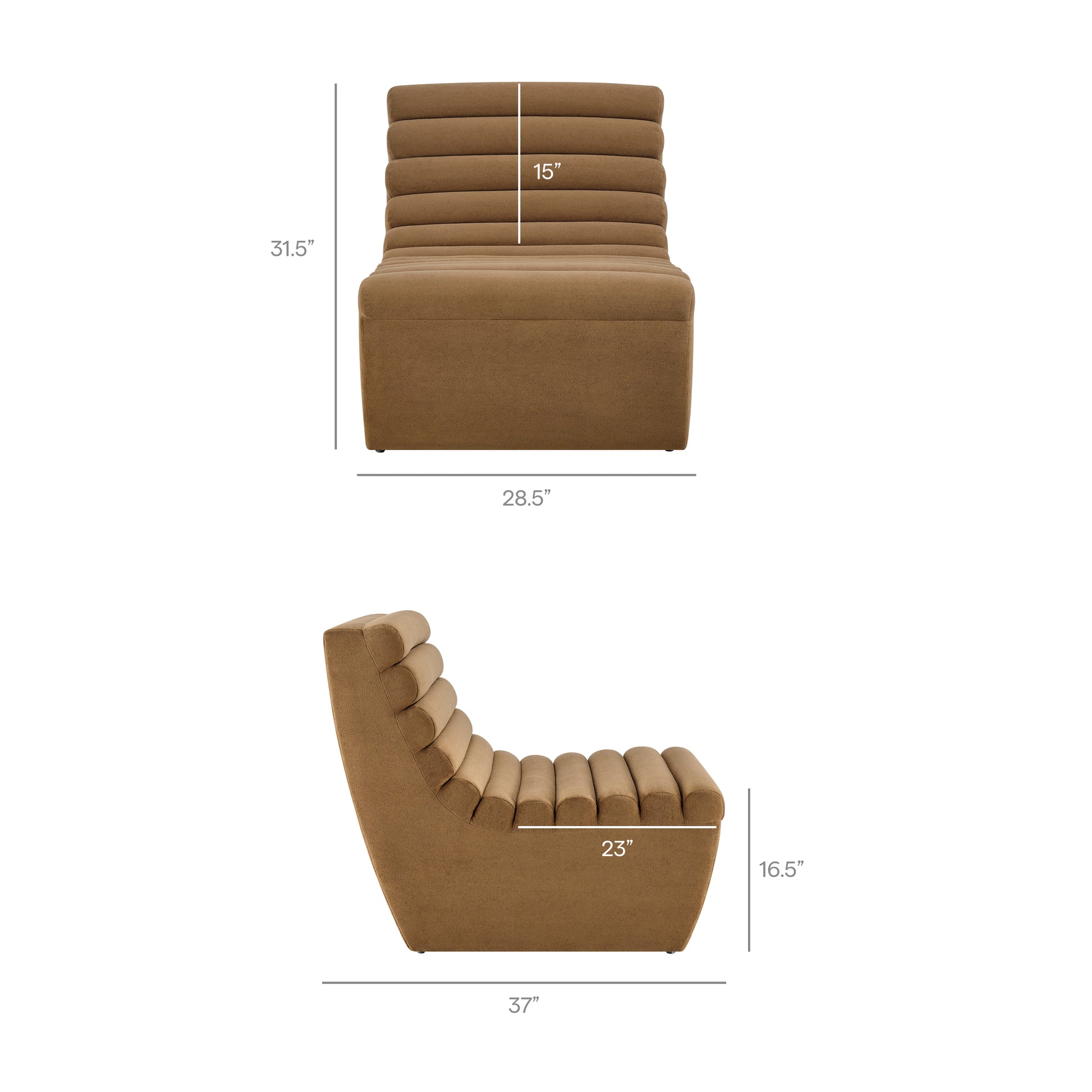 Corbin Performance Fleece Armless Accent Chair by Modway