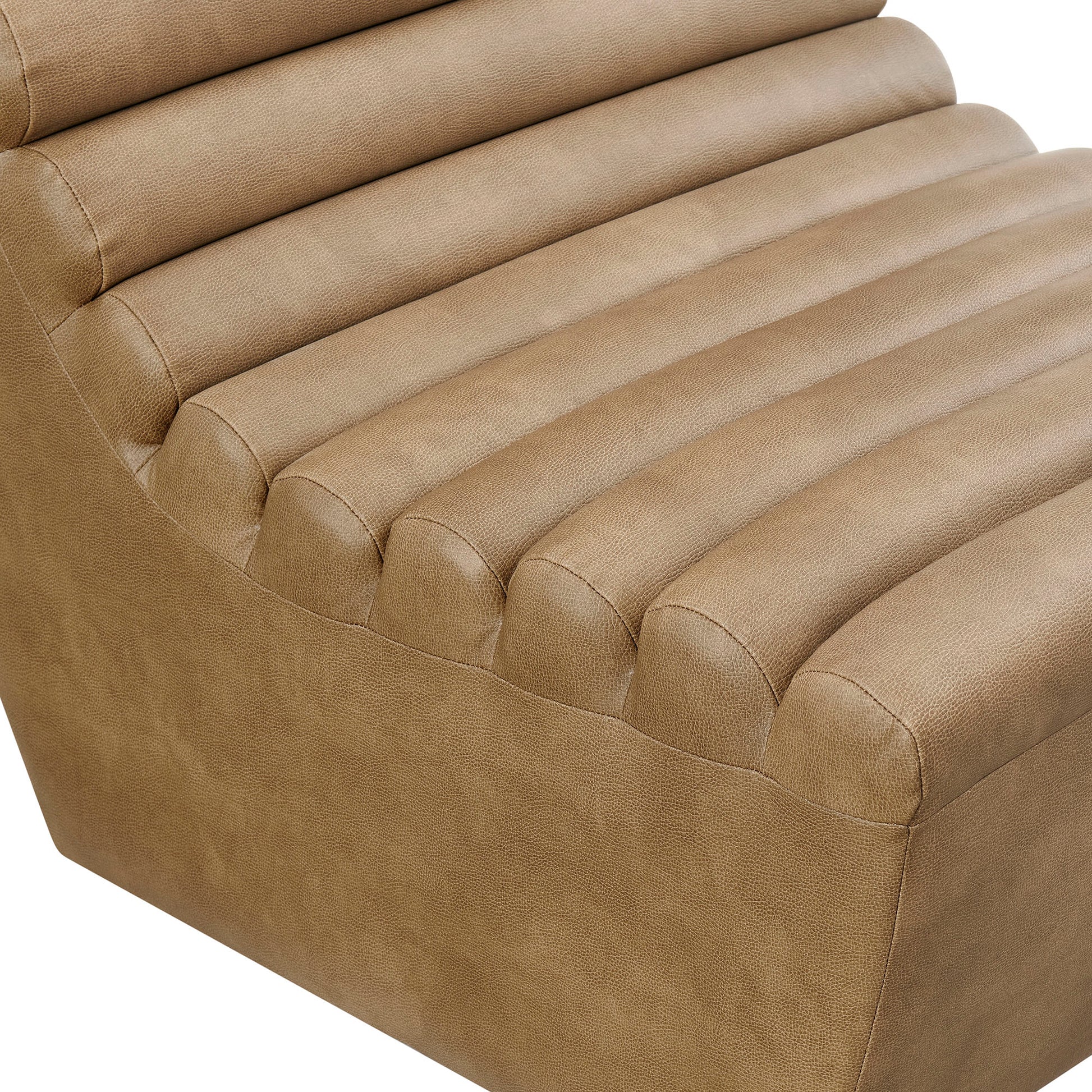 Corbin Vegan Leather Armless Accent Chair by Modway