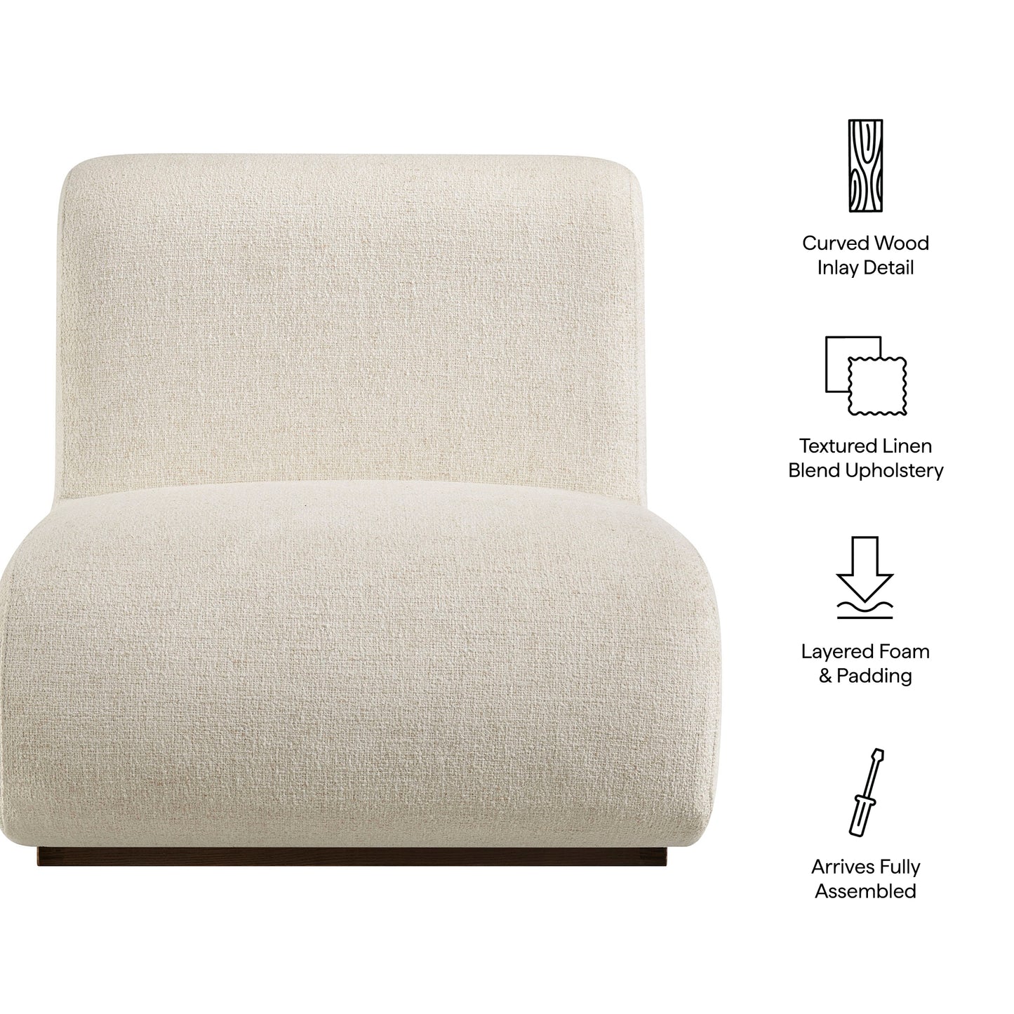 Denby Linen Blend Accent Chair by Modway