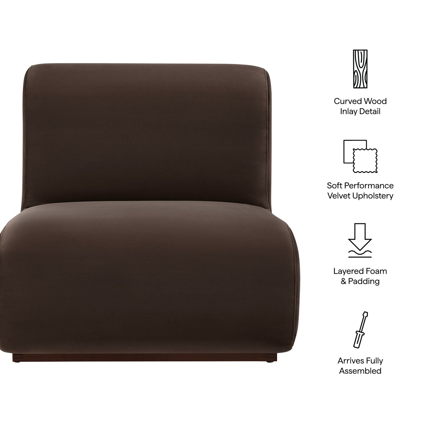 Denby Performance Velvet Accent Chair by Modway