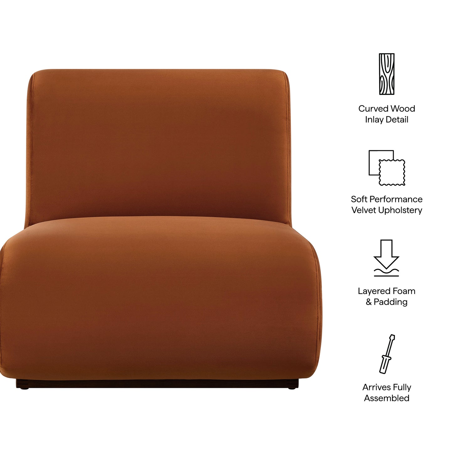 Denby Performance Velvet Accent Chair by Modway