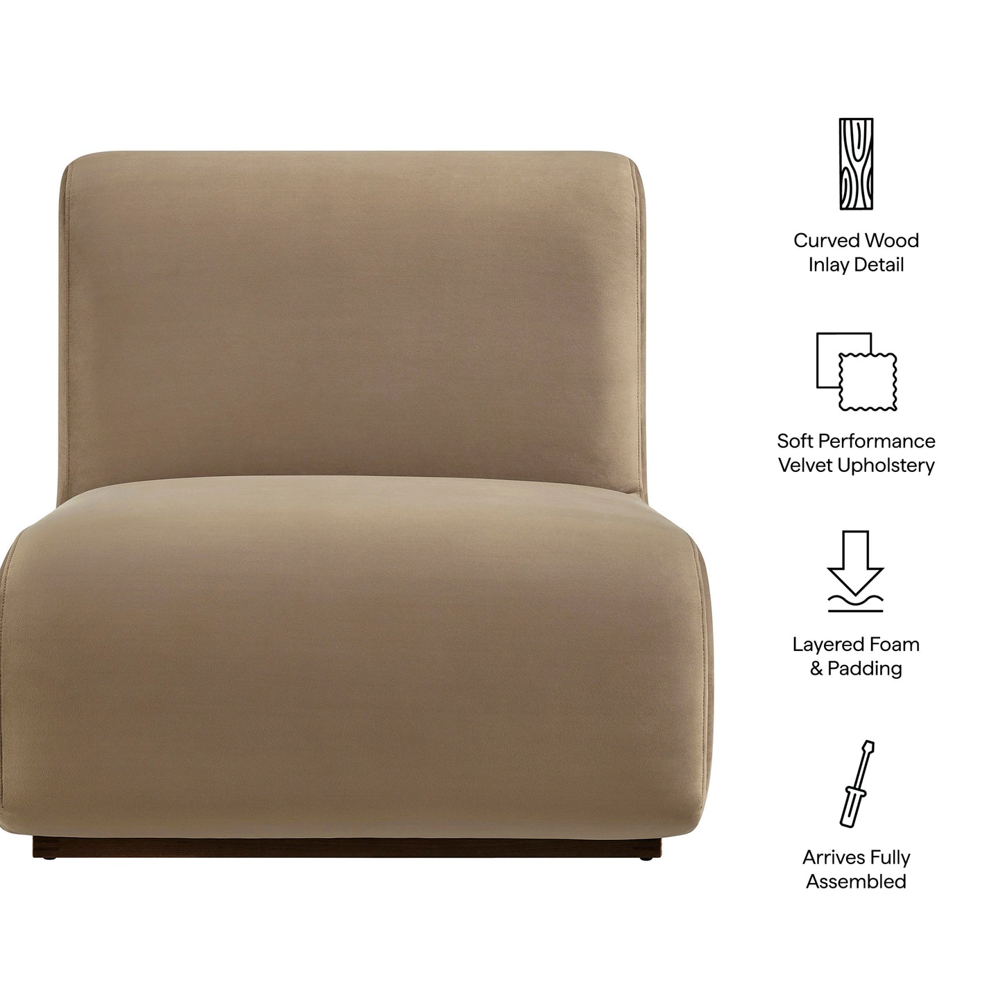 Denby Performance Velvet Accent Chair by Modway