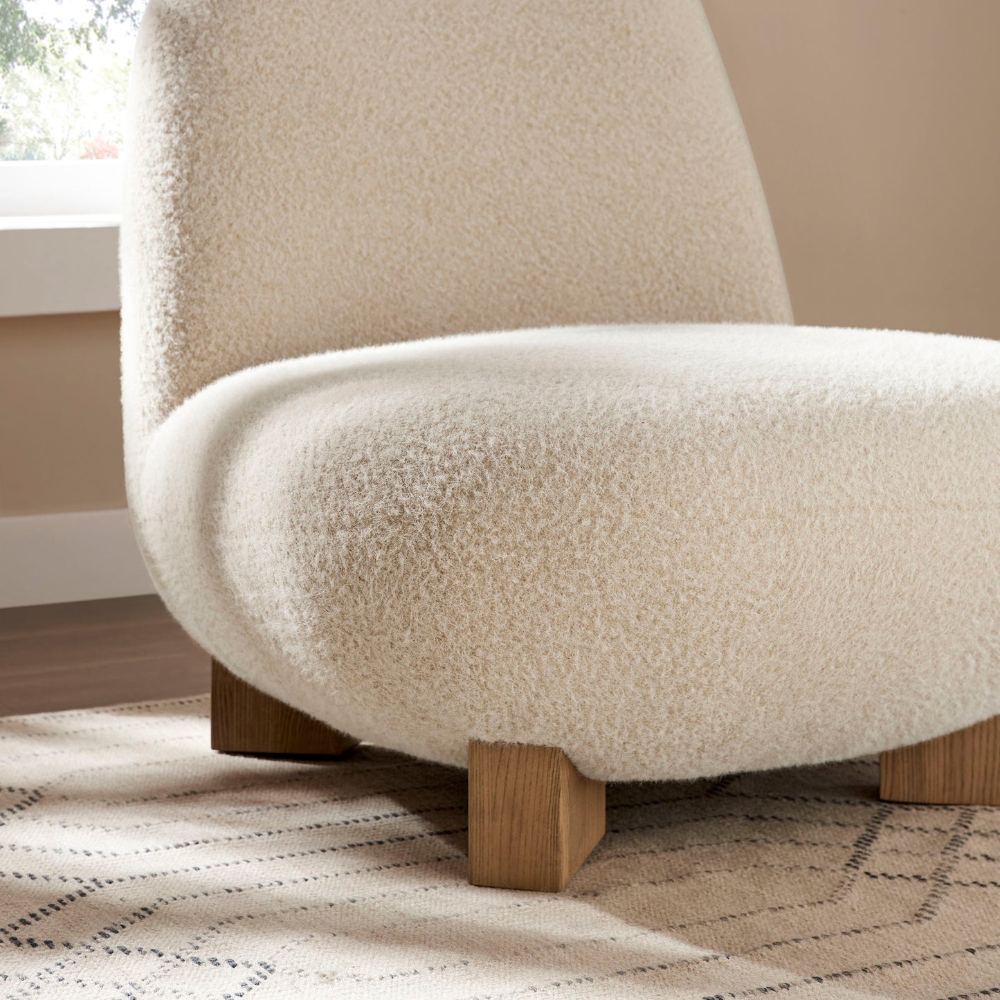Norwood Faux Mohair Bean Shaped Accent Chair by Modway