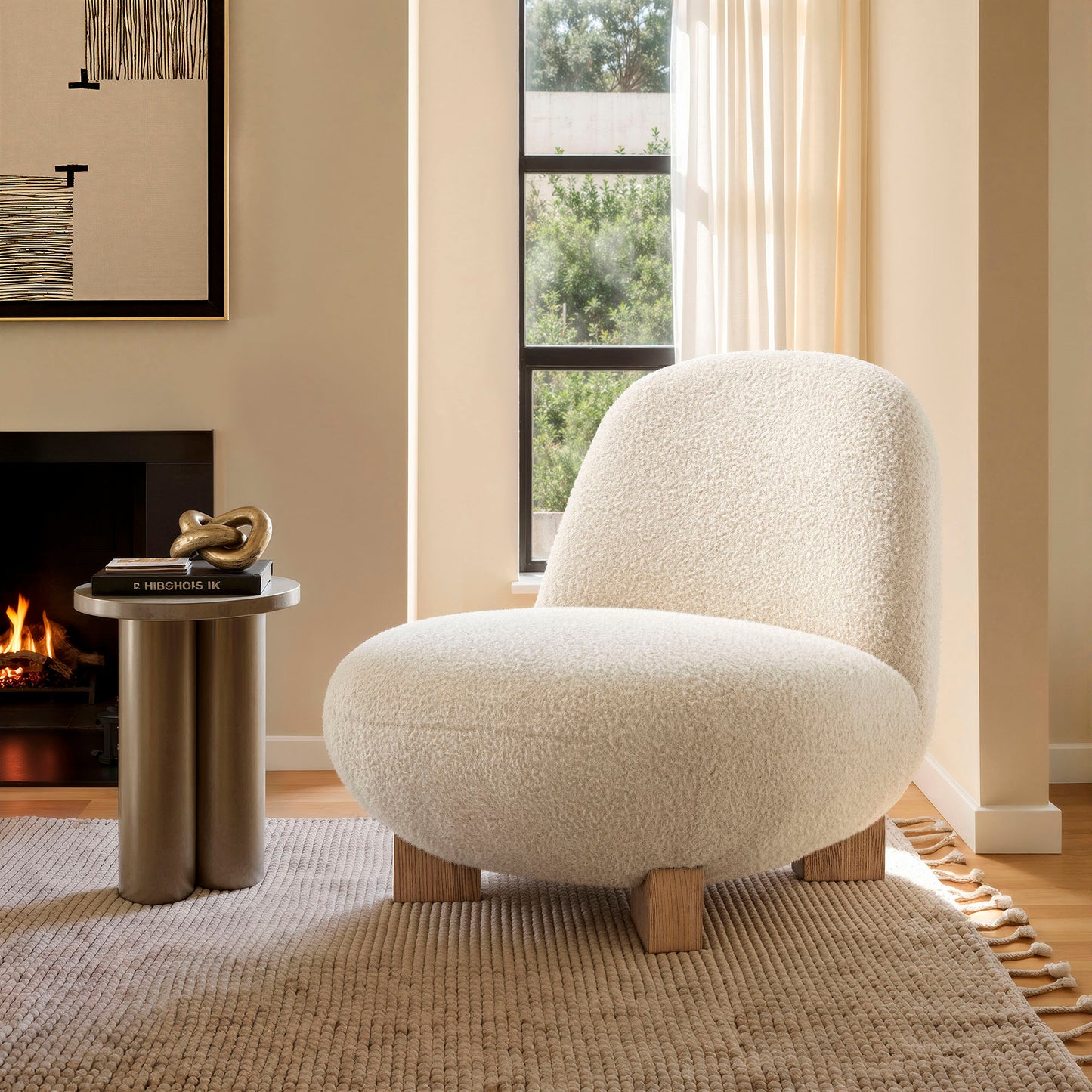 Norwood Faux Mohair Bean Shaped Accent Chair by Modway